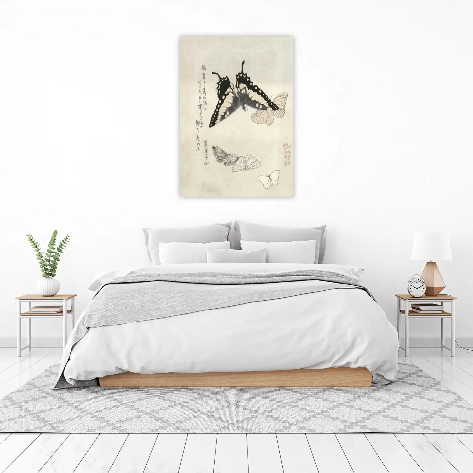 Elegant Butterfly Studies Japanese Art Wall Art