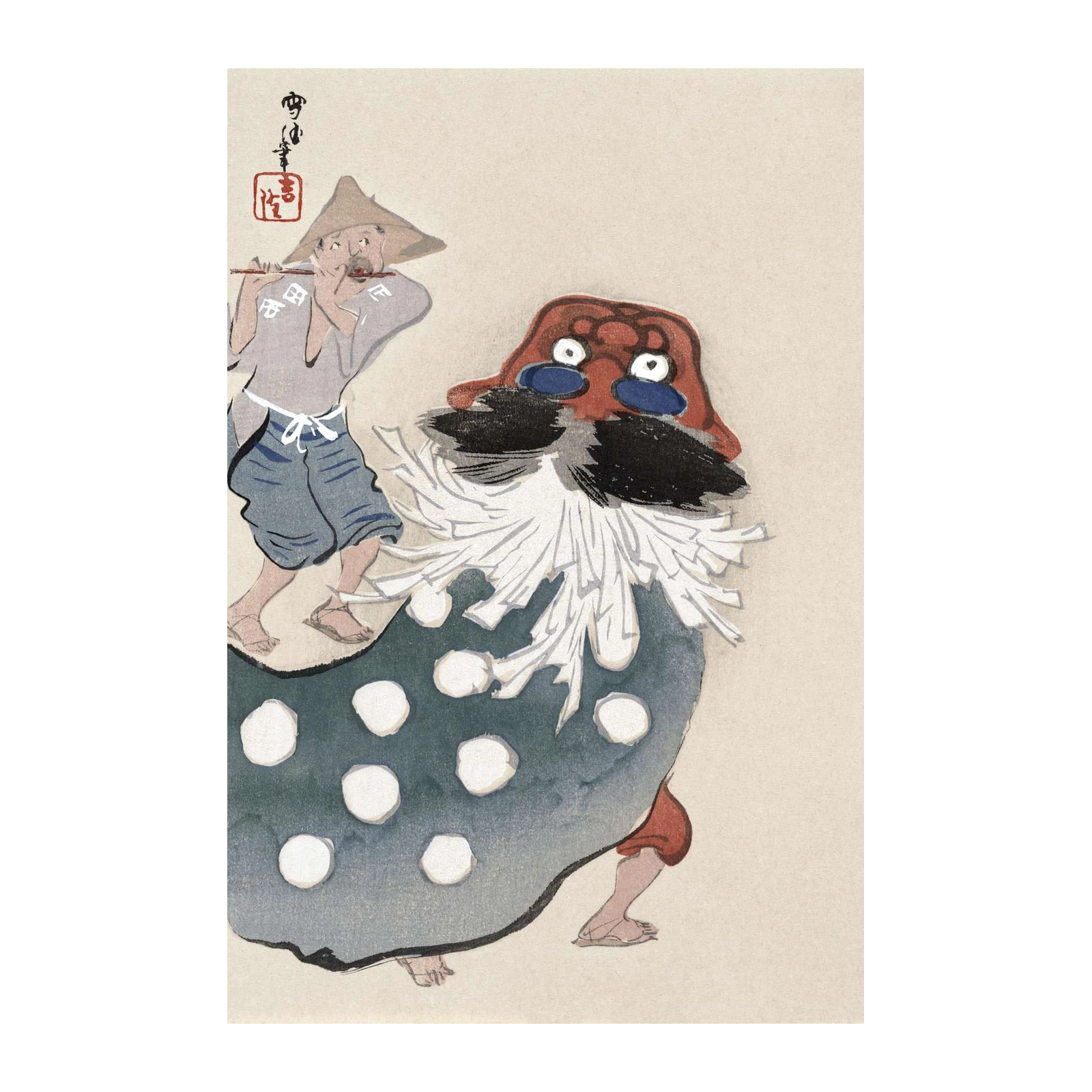 Japanese Festival Lion Dance Wall Art