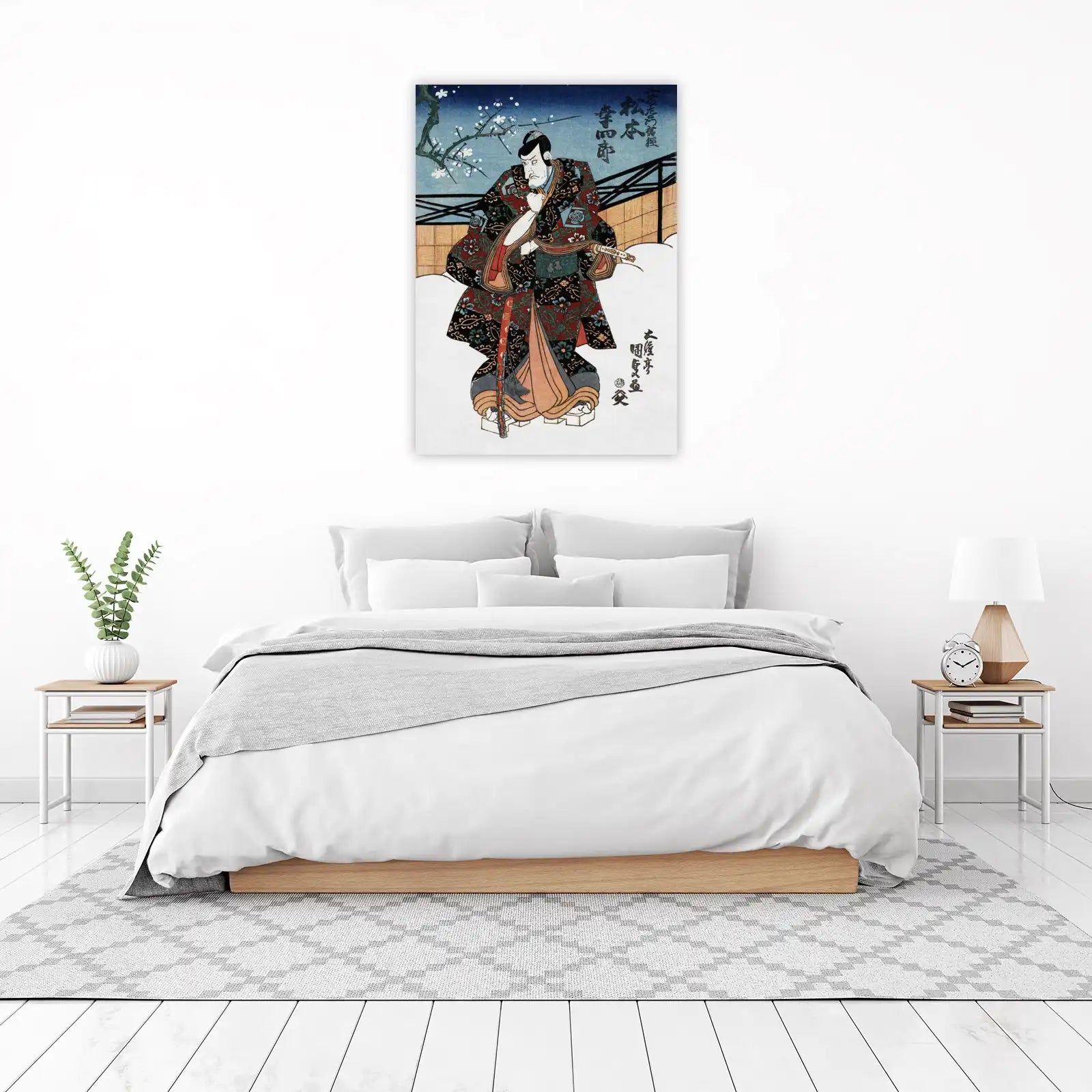 Japanese Warrior Plum Blossom Wall Art