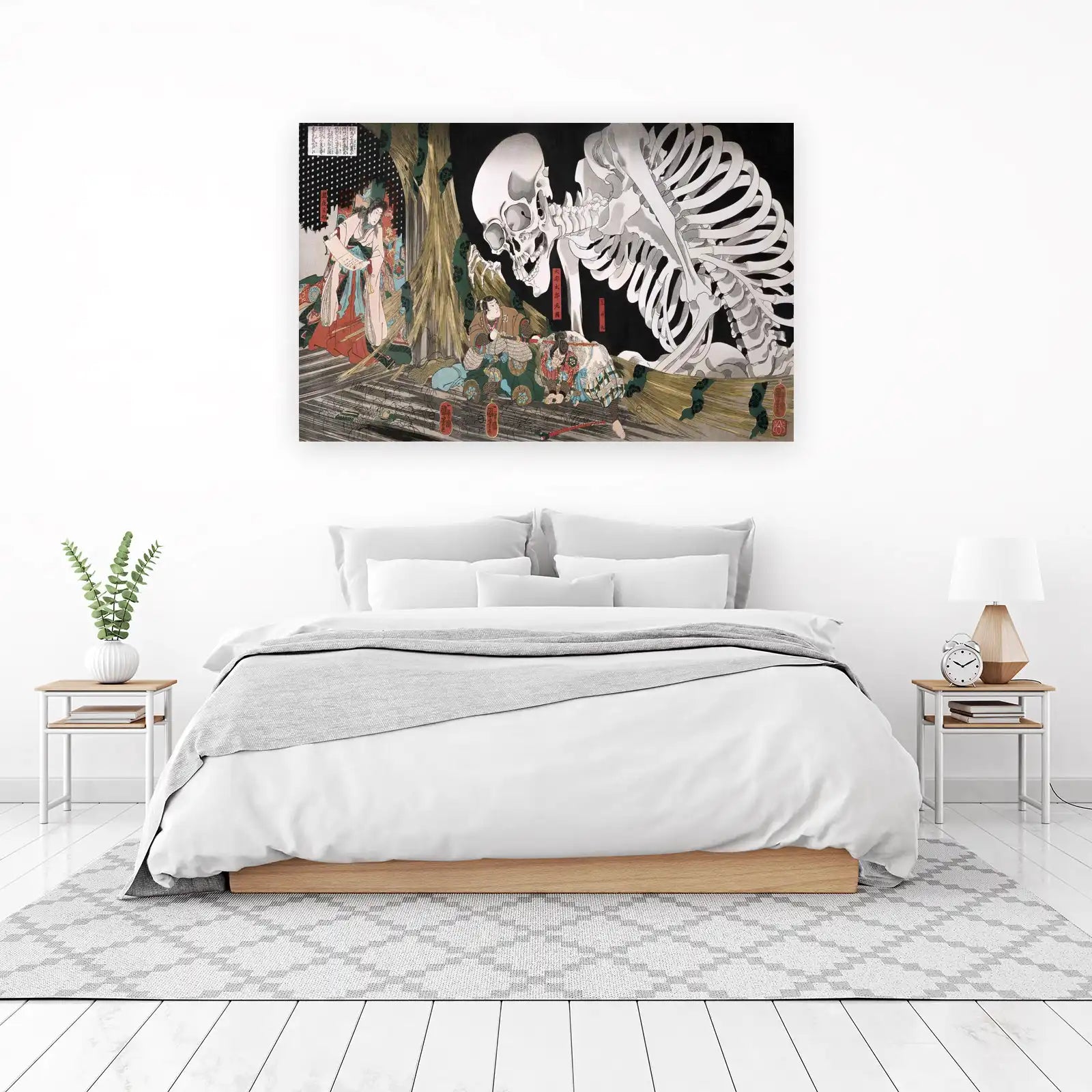 Japanese Skeleton Ukiyo-e Wall Art
