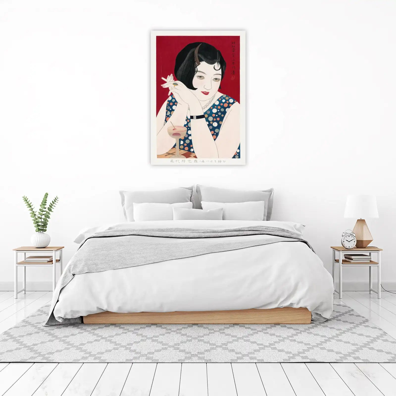 Vintage Glamour Woman Smoking Wall Art