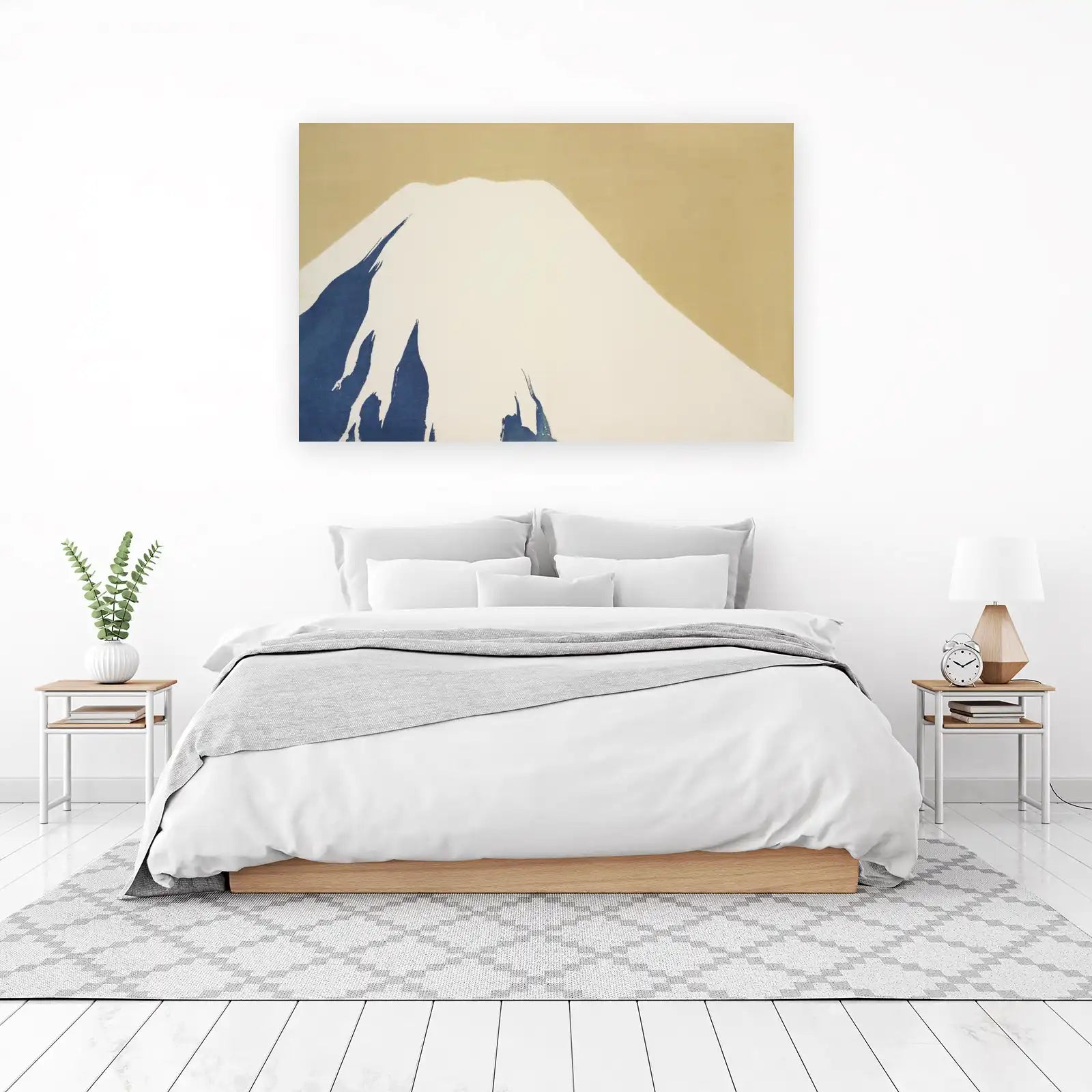 Serene Fuji Abstract Mountain Wall Art