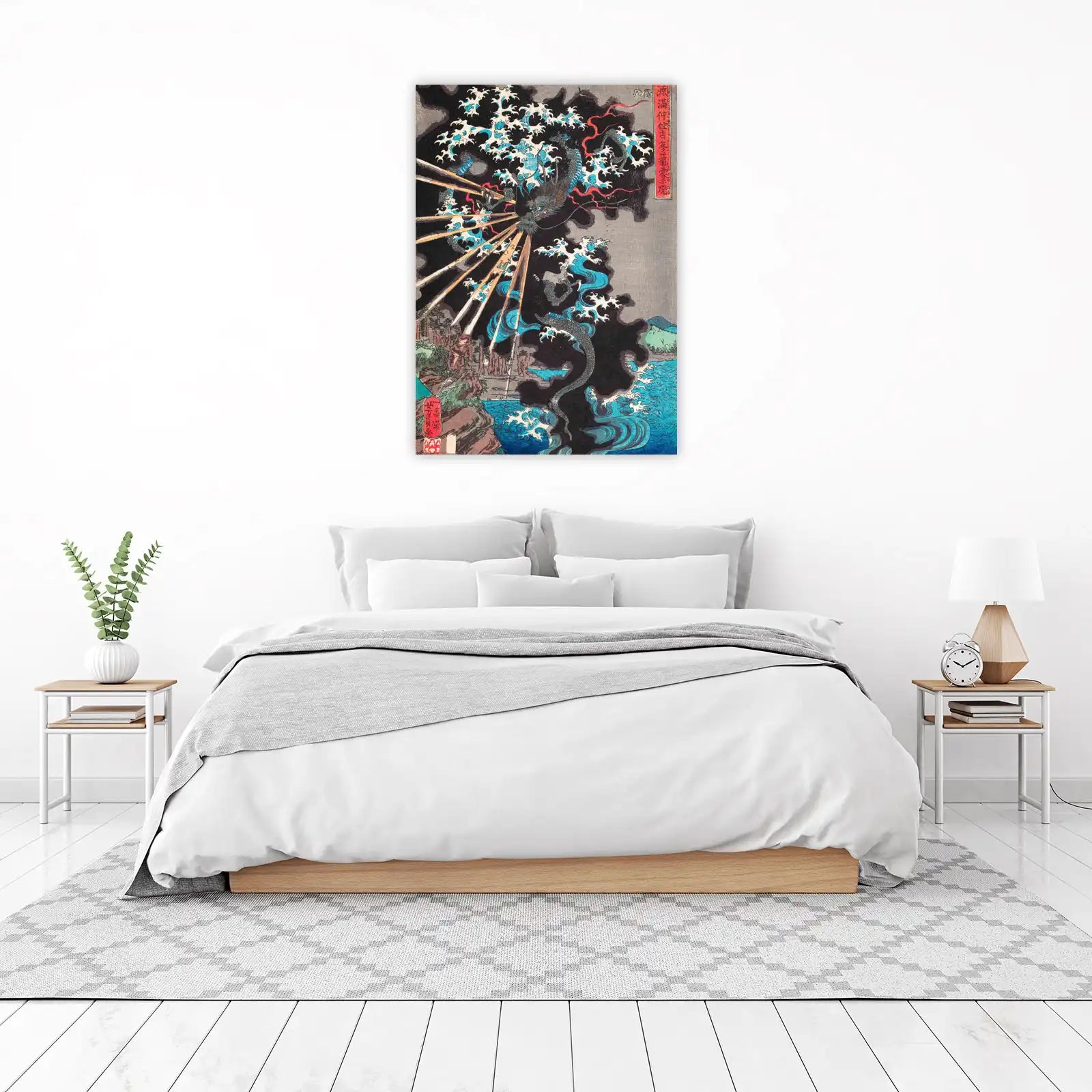 Mythical Dragon in Storm Wall Art