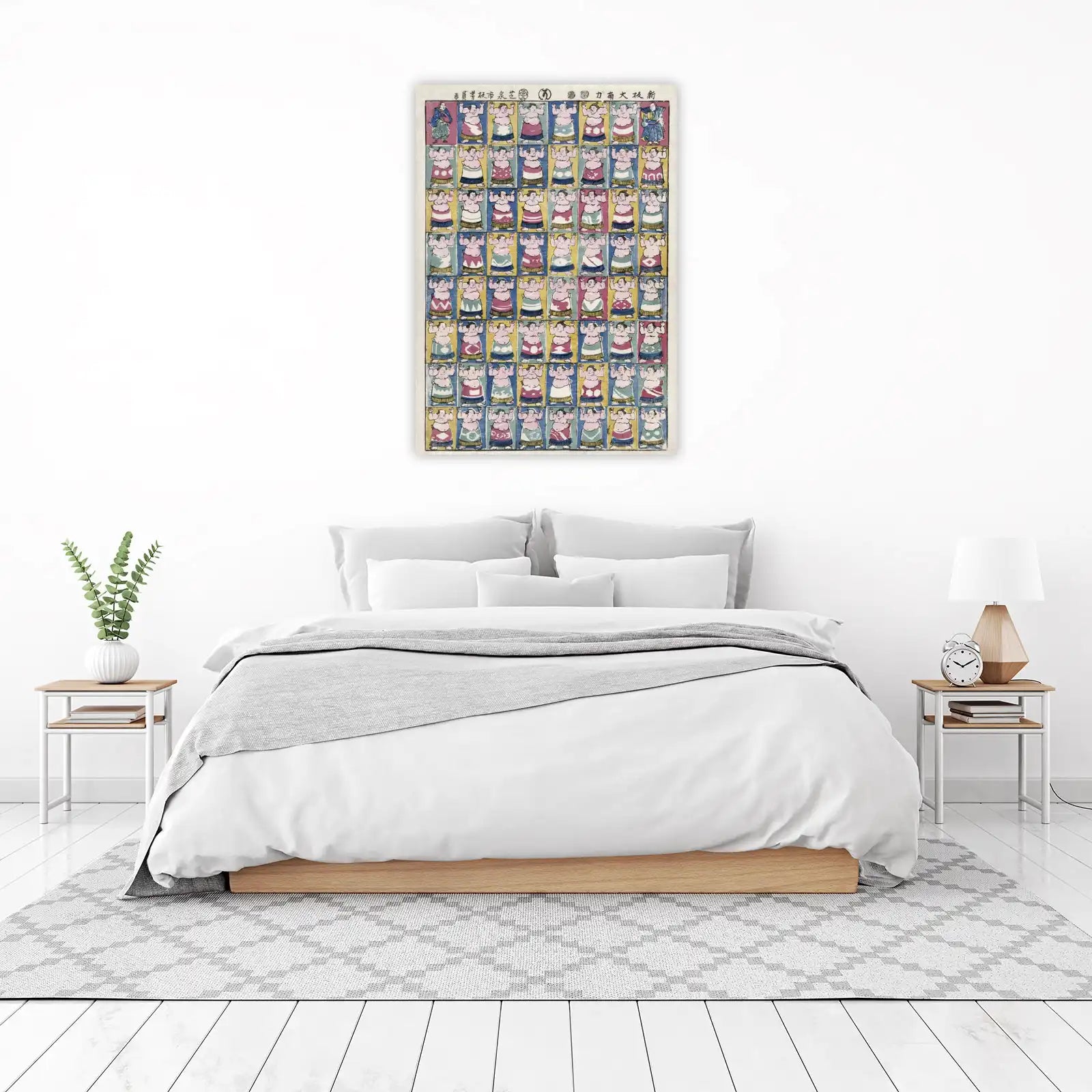 Sumo Wrestlers Japanese Art Wall Art