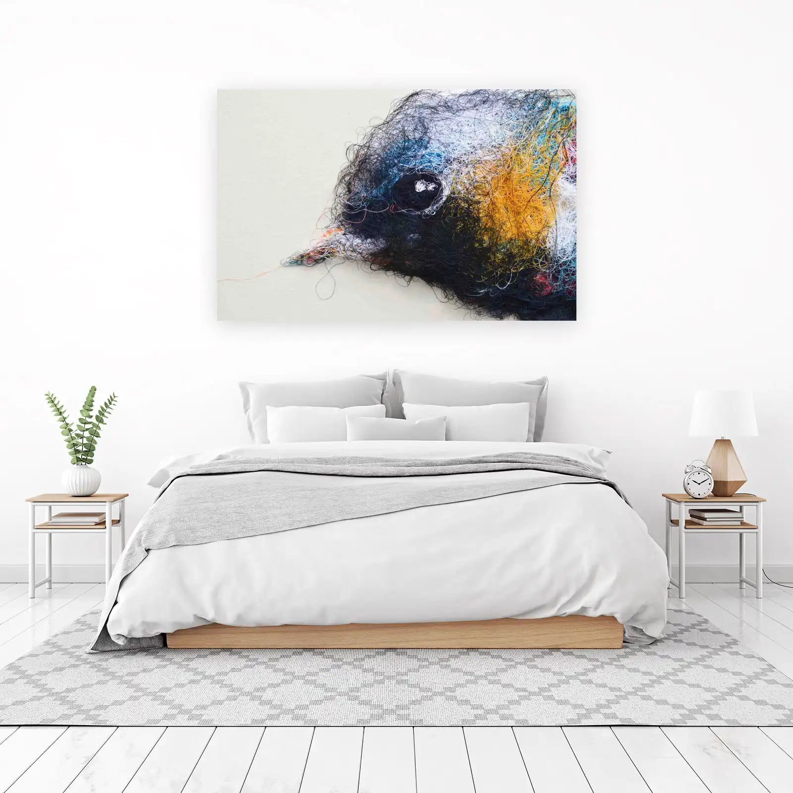 Abstract Bird Thread Art Wall Art