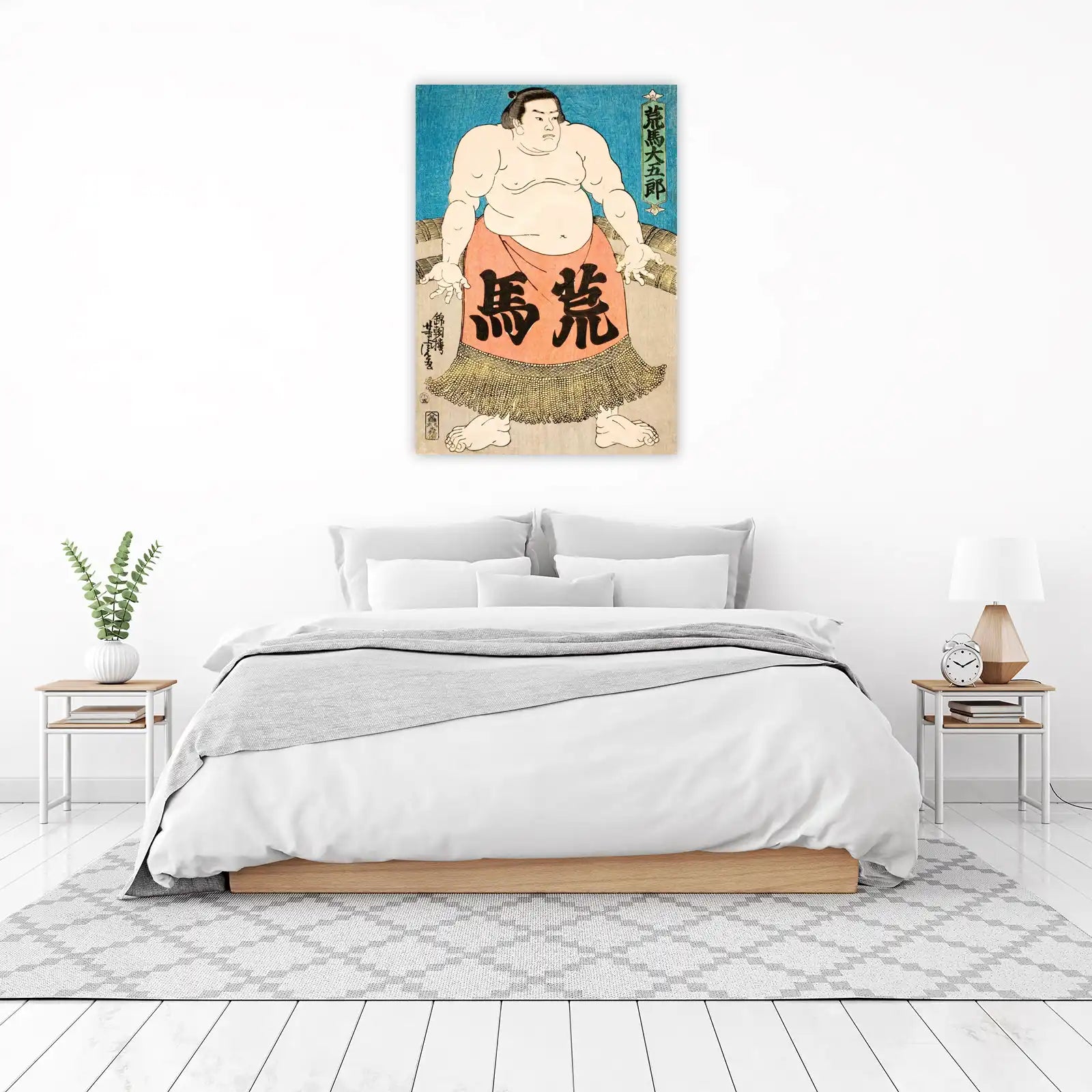 Sumo Warrior Japanese Woodblock Art Wall Art