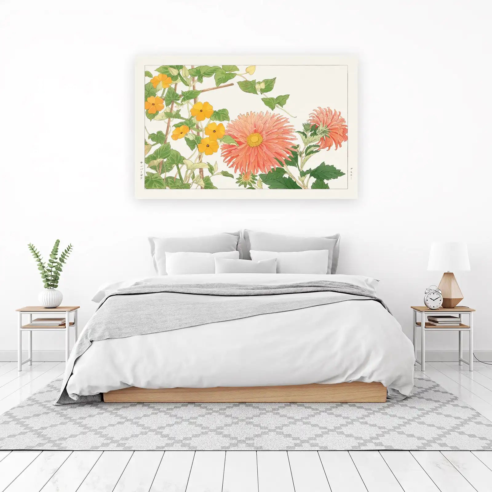 Vibrant Floral Japanese Chrysanthemum Wall Art