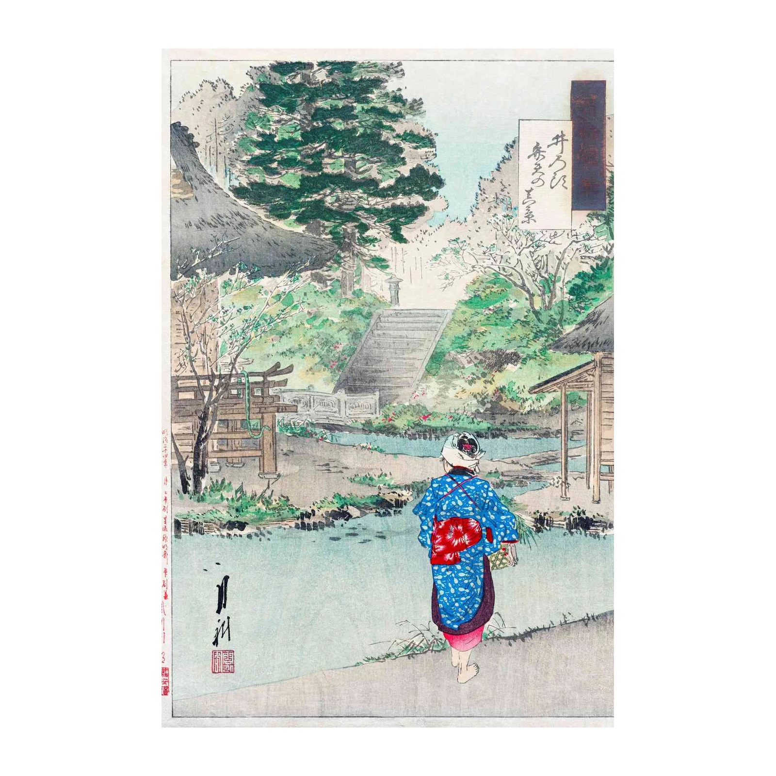 Tranquil Japanese Garden Wanderer Wall Art