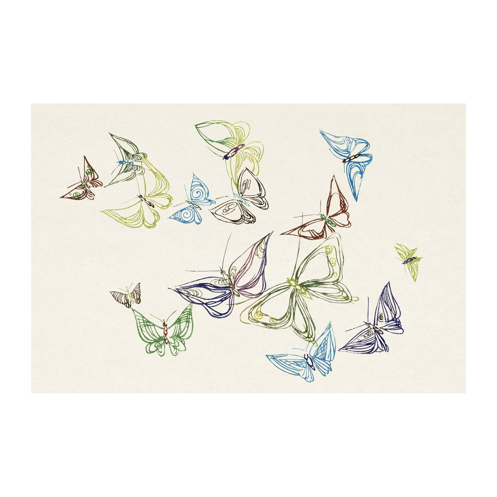 Whimsical Butterfly Swarm Wall Art