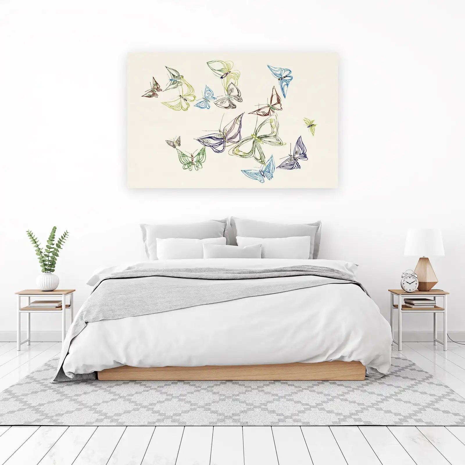 Whimsical Butterfly Swarm Wall Art
