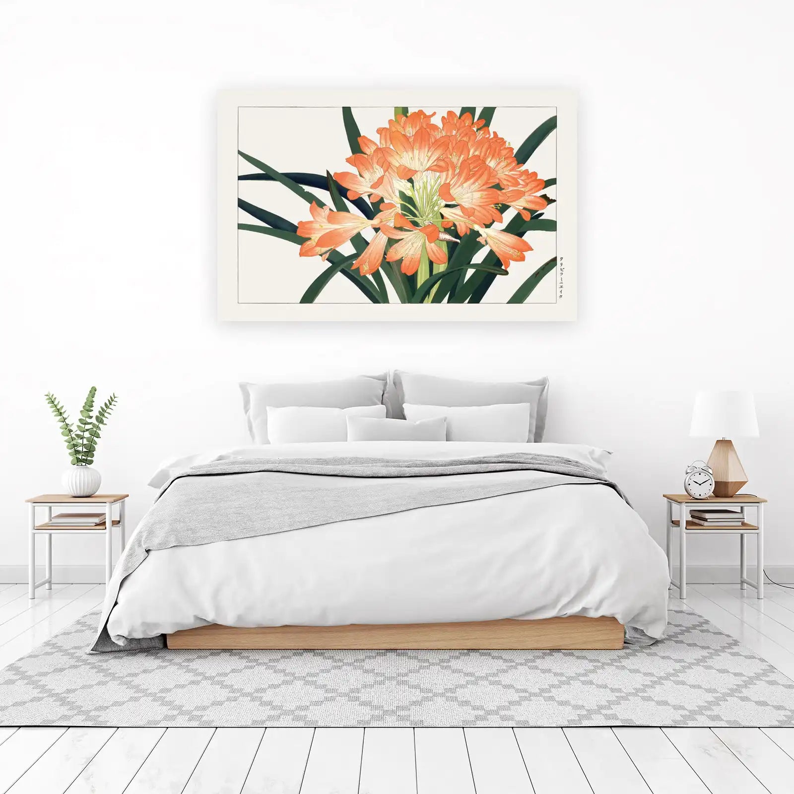 Vibrant Orange Clivia Flower Wall Art