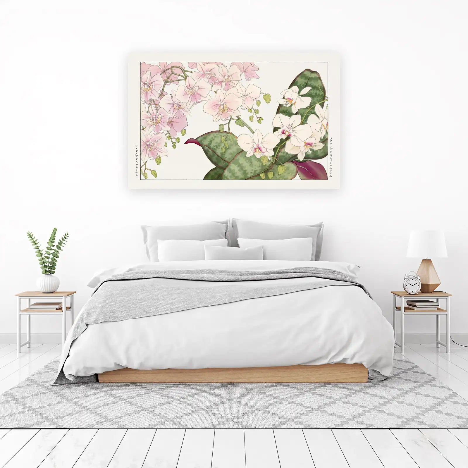 Elegant Orchid Botanical Japanese Art Wall Art
