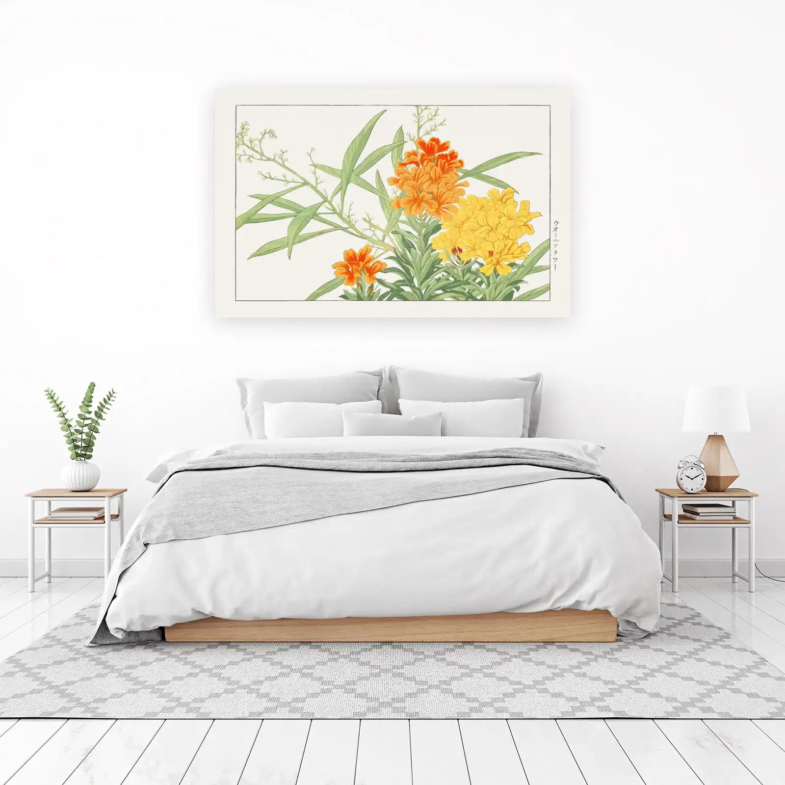 Vibrant Orange & Yellow Floral Botanical Wall Art