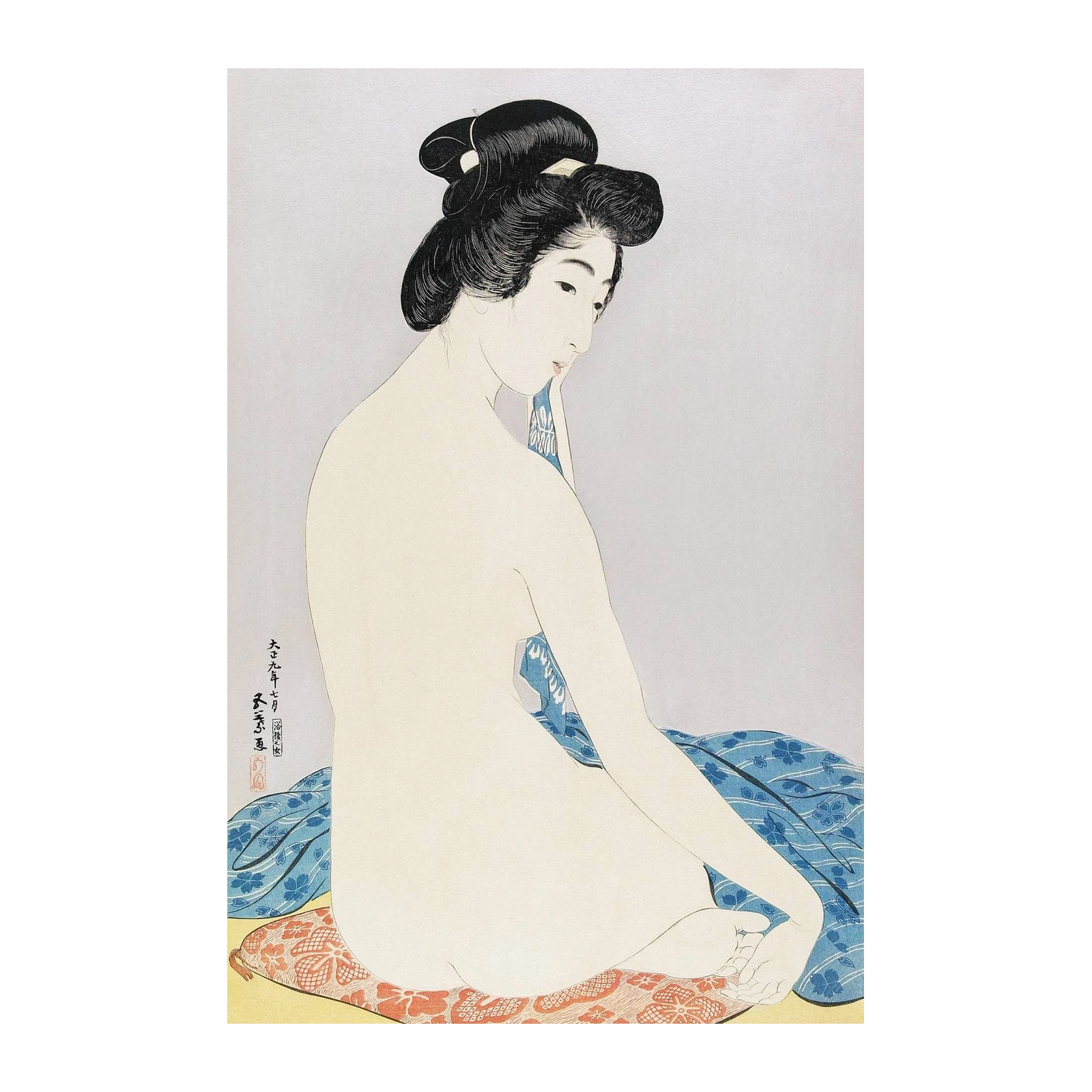 Elegant Japanese Beauty Nude Wall Art