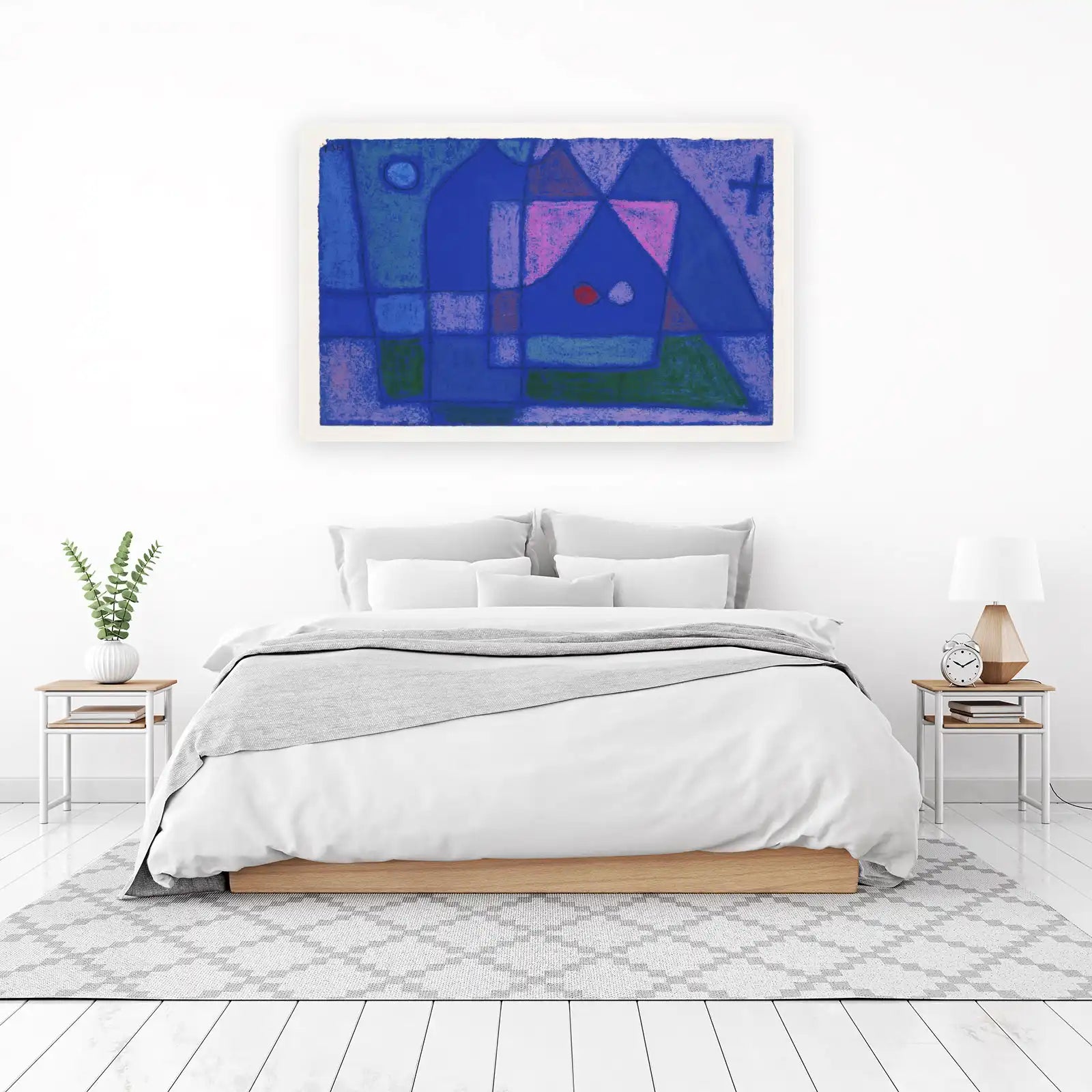 Abstract Blue Geometric Dream Wall Art