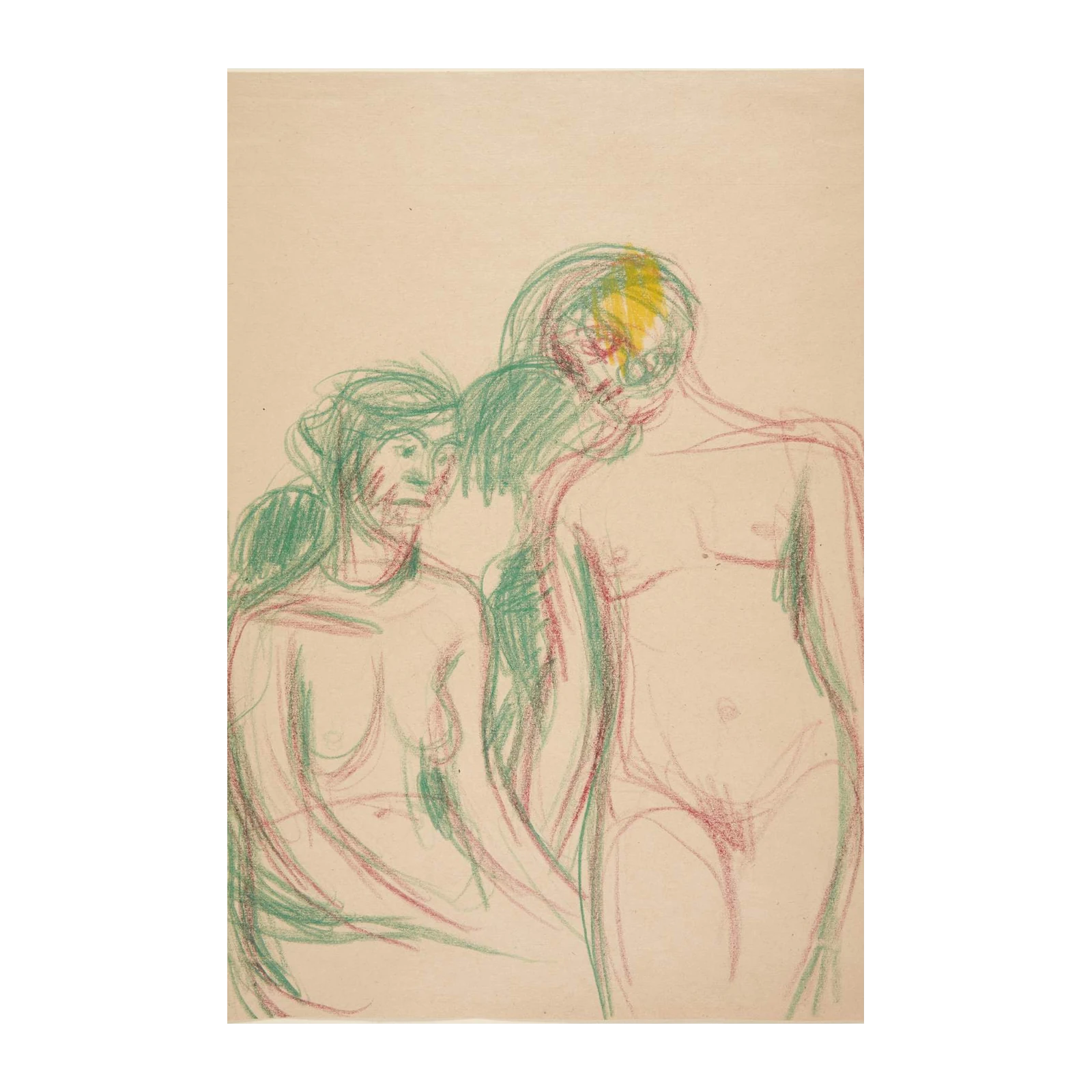 Intimate Embrace Couple Sketch Wall Art