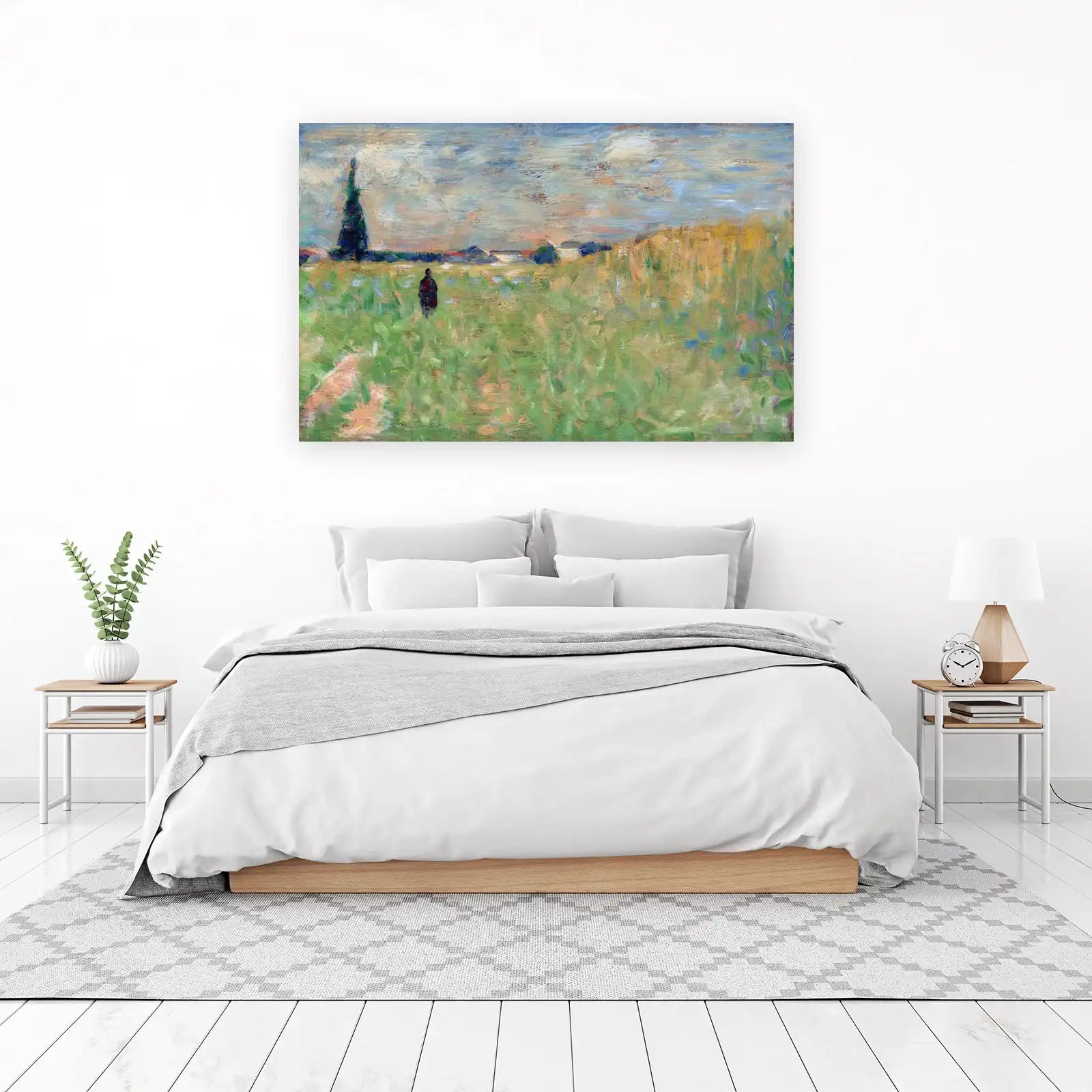 Impressionist Field Wanderer Wall Art