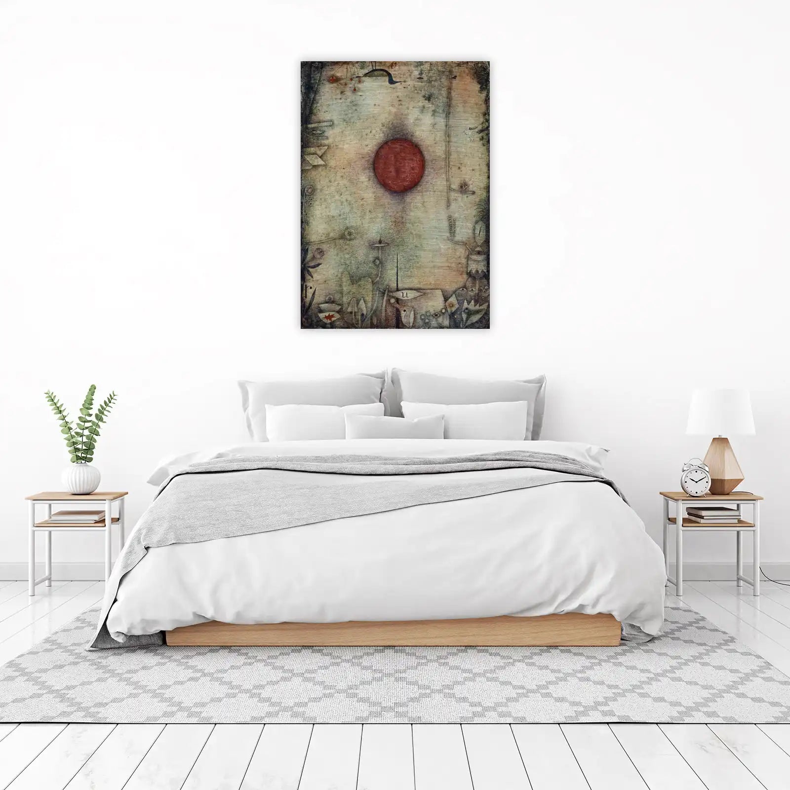 Mystical Red Sun Surrealism Wall Art
