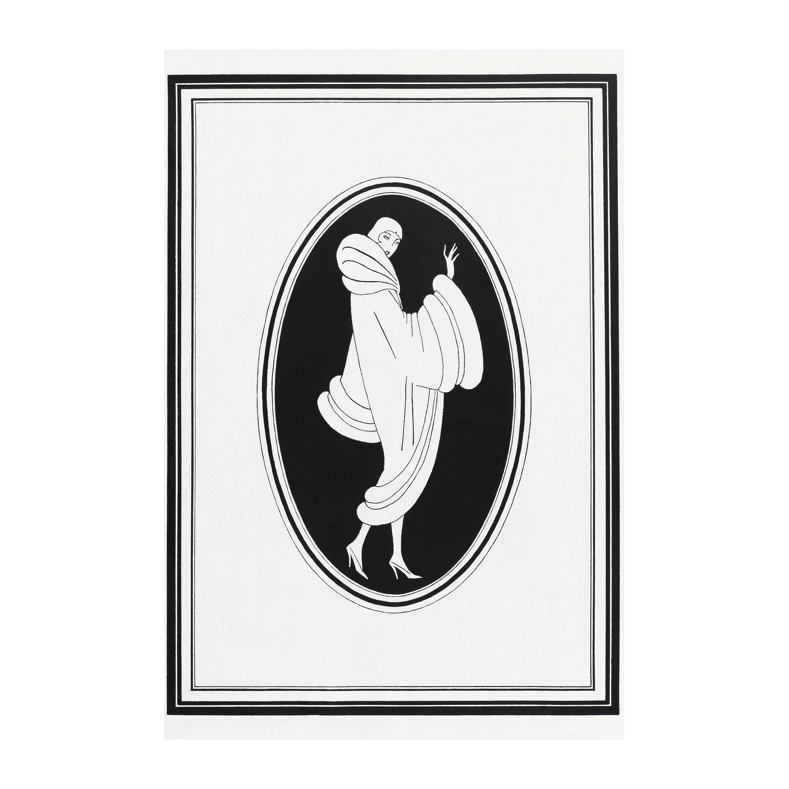 Elegant Art Deco Lady Wall Art