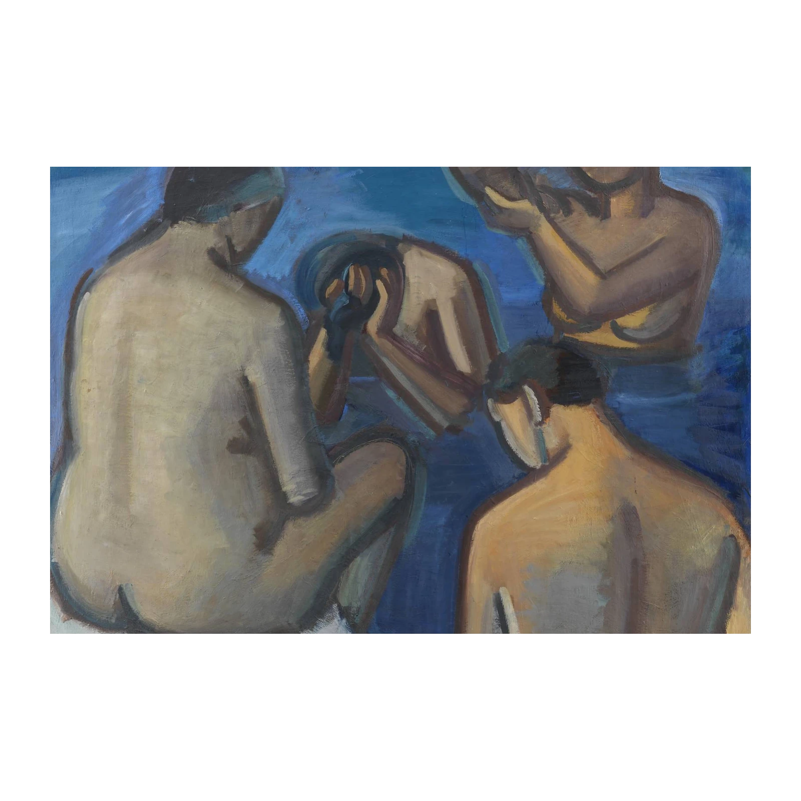 Figurative Nude Group Expressionist Wall Art