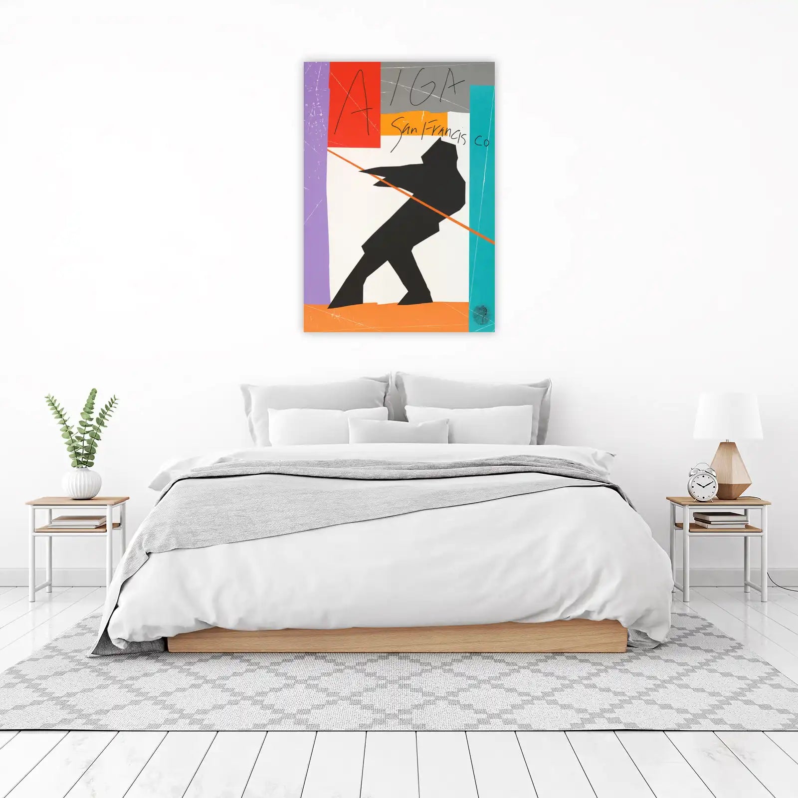 Bold Geometric Tug-of-War Art Wall Art