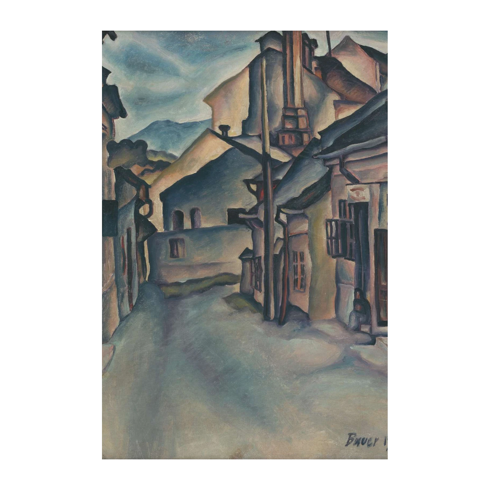 Vintage Street Scene 1927 Wall Art