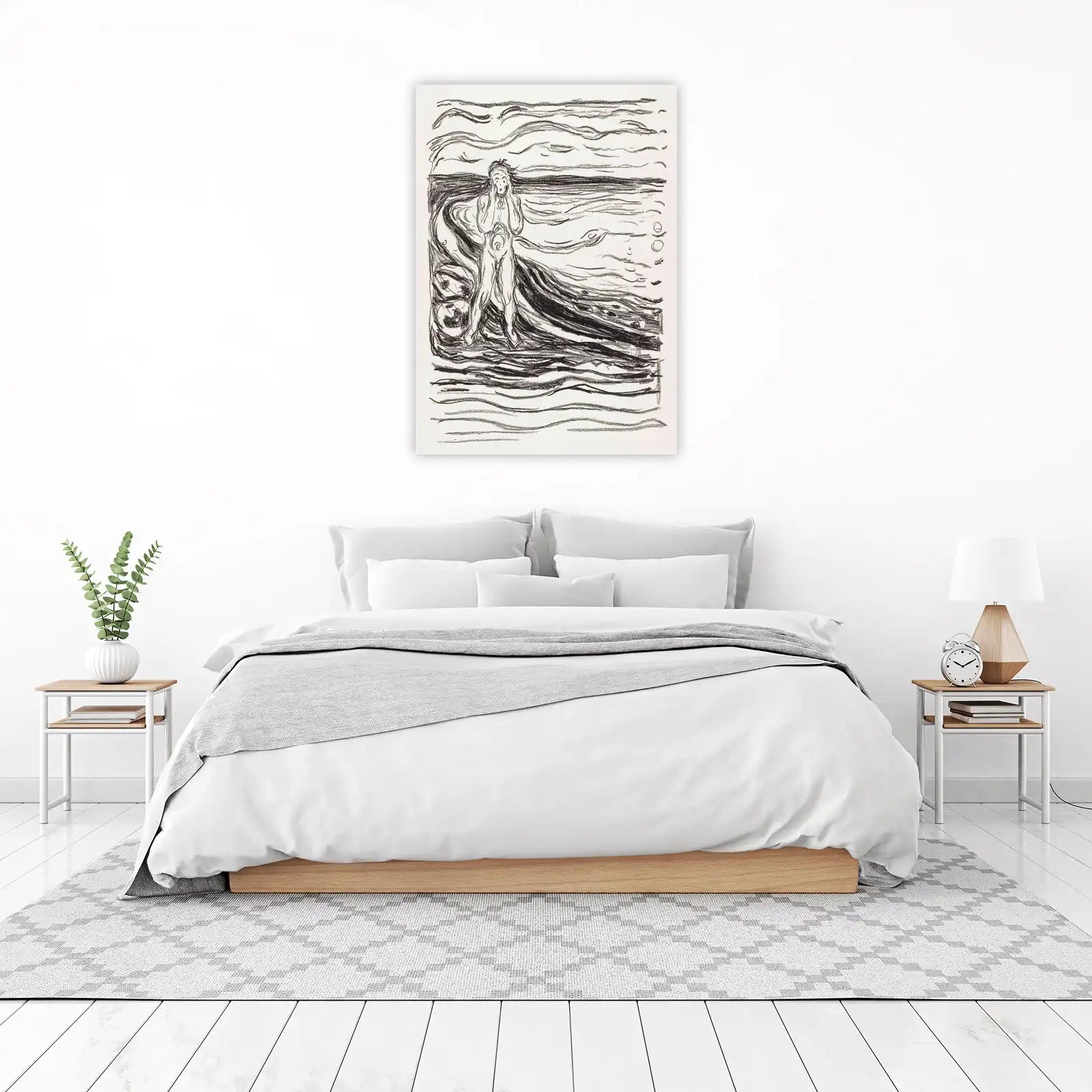 Expressive 'The Scream' Sketch Wall Art