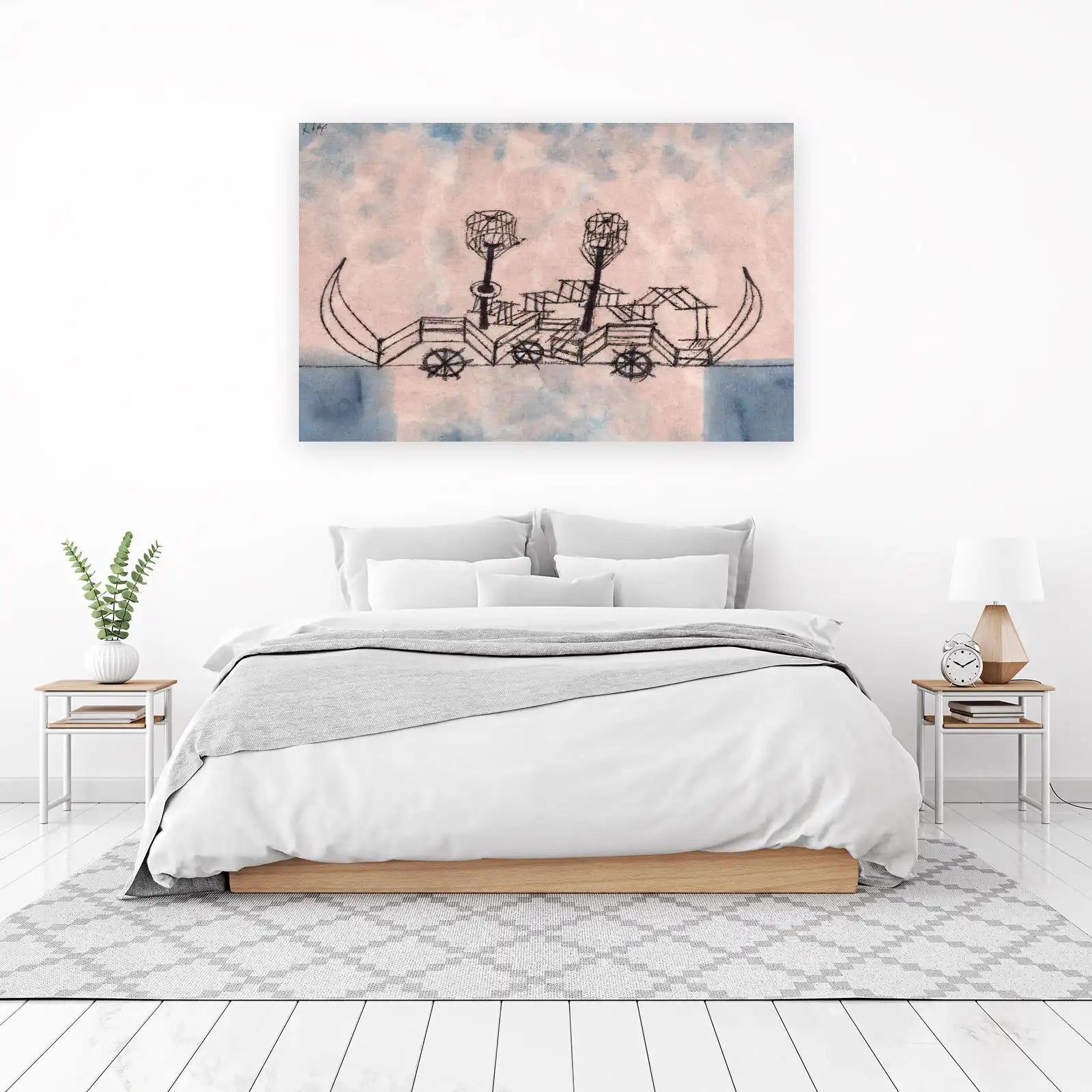 Whimsical Ship Sketch Wall Art