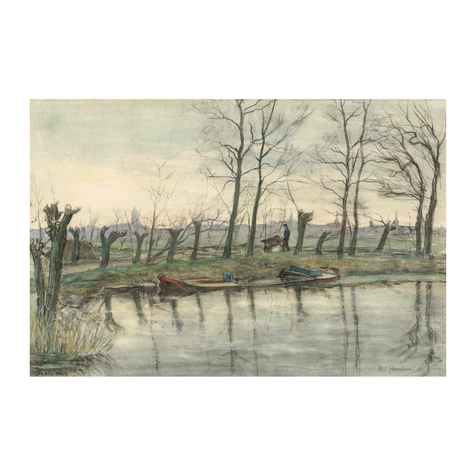 Mondrian Riverside Landscape Wall Art