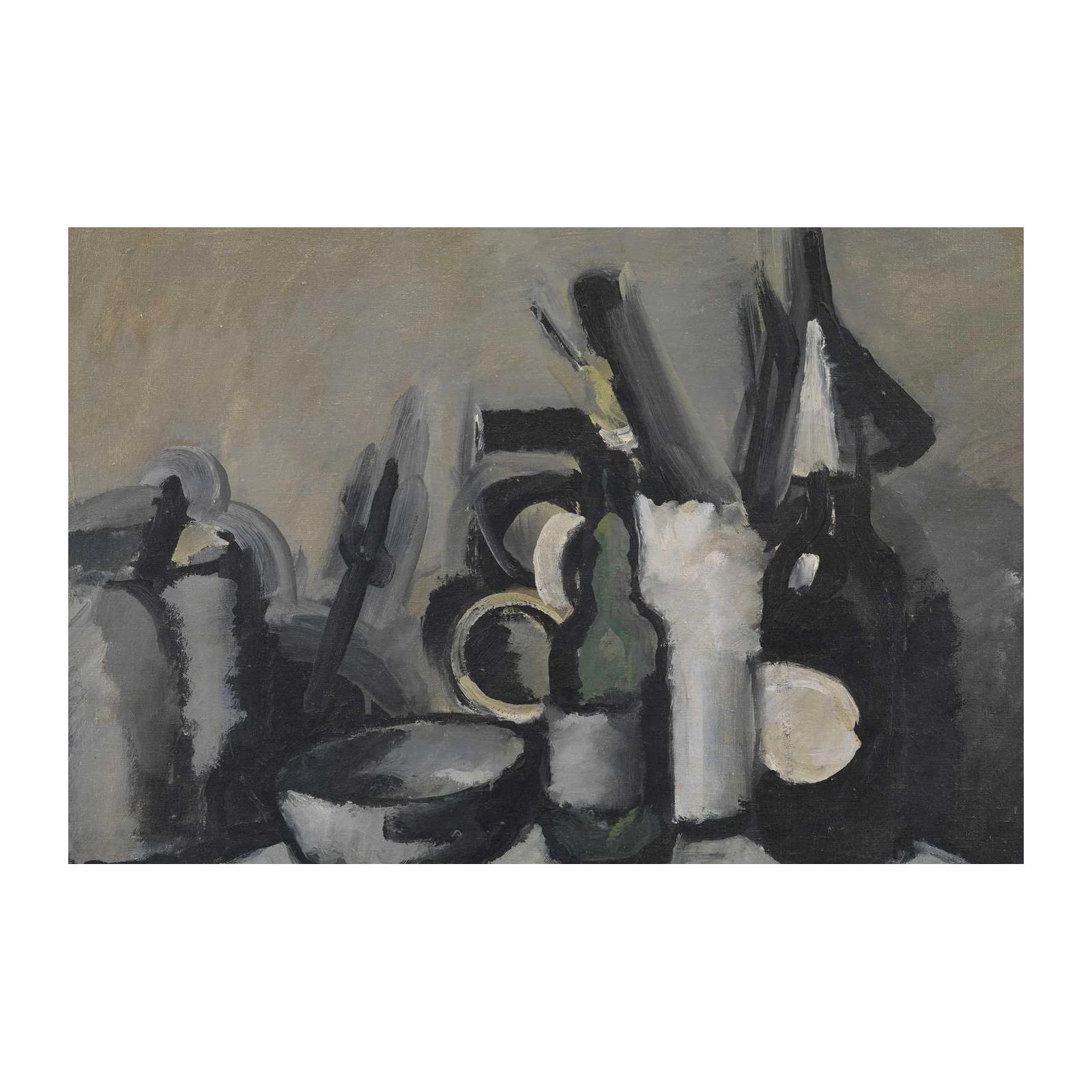 Abstract Still Life Bottles Wall Art - Modern Art