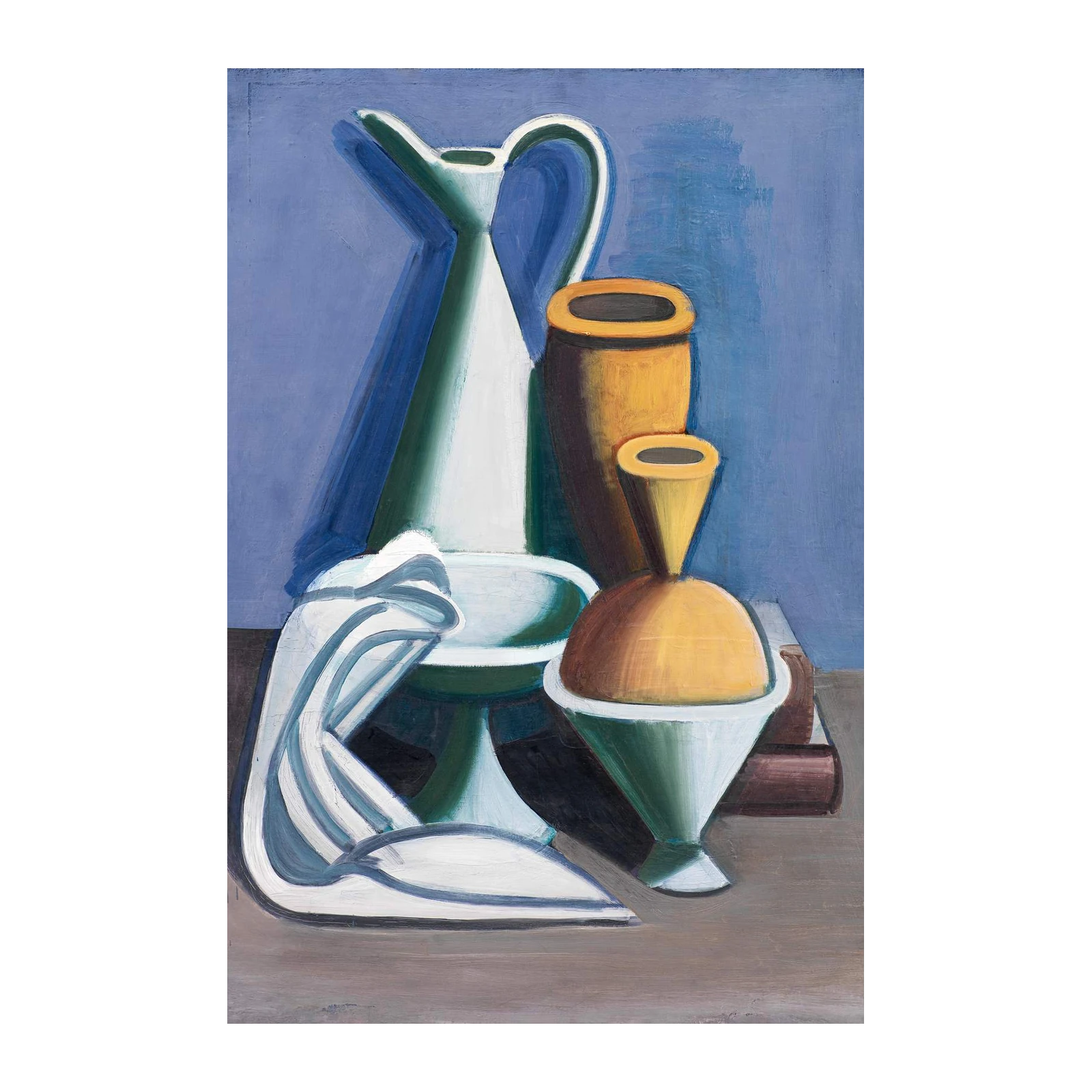 Vibrant Still Life Ceramic Forms Wall Art