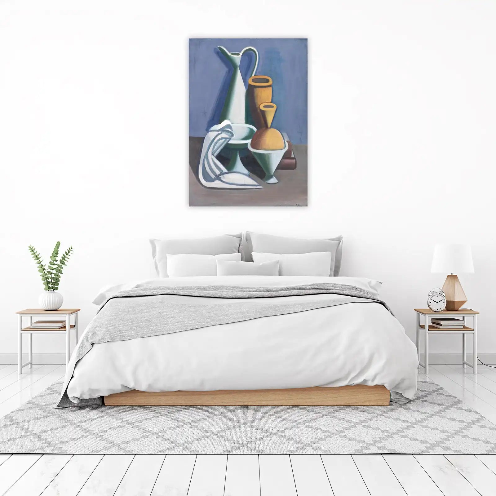 Modern Still Life Vase and Drapery Wall Art