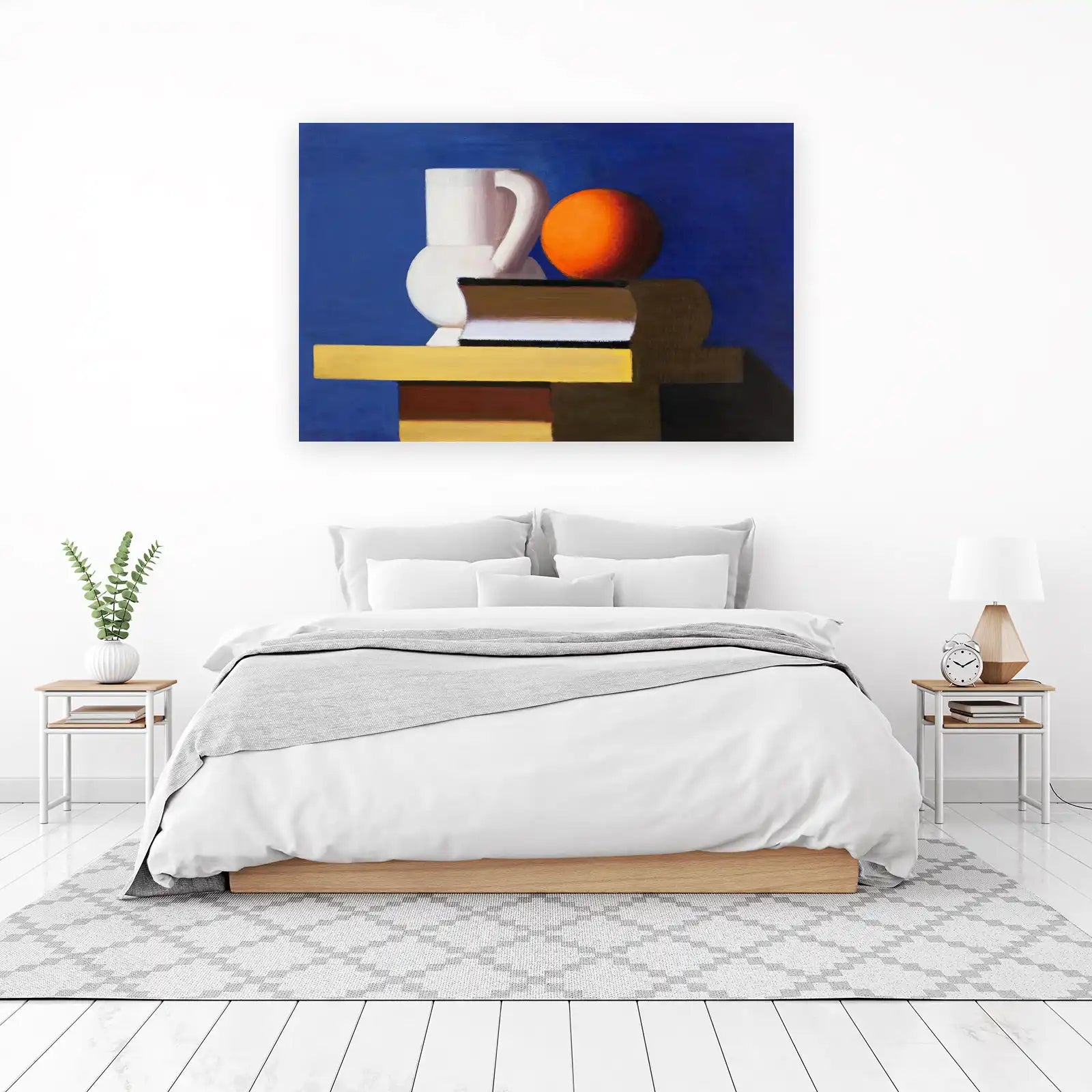 Vibrant Still Life Orange & Jug Wall Art