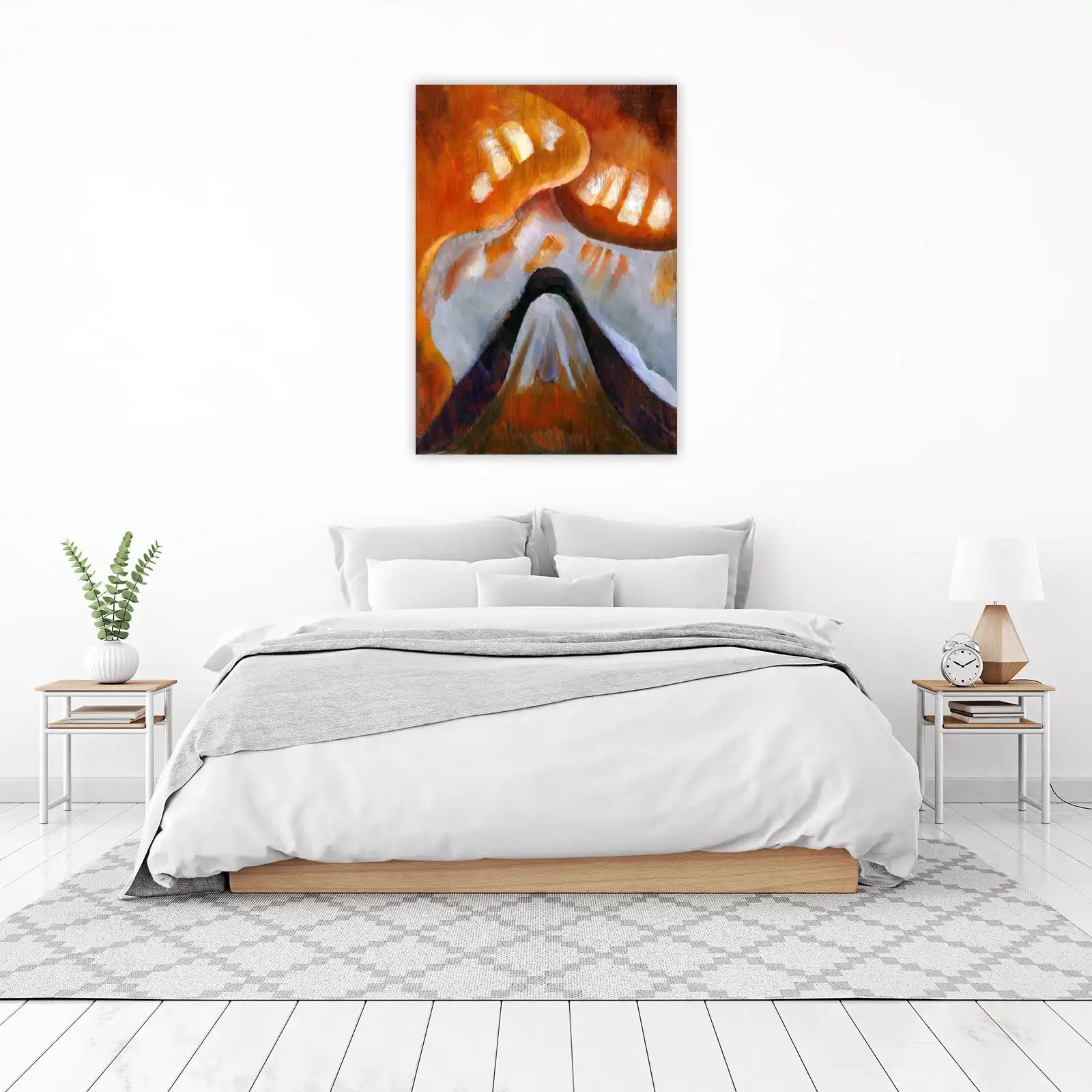 Abstract Mountain Sunrise Wall Art