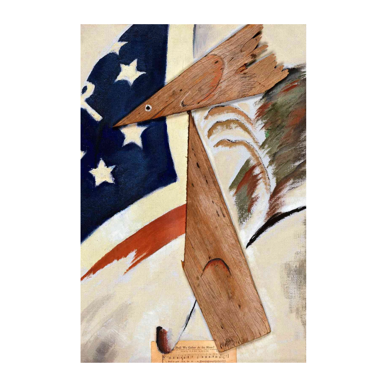 Rustic Americana Bird Folk Art Wall Art