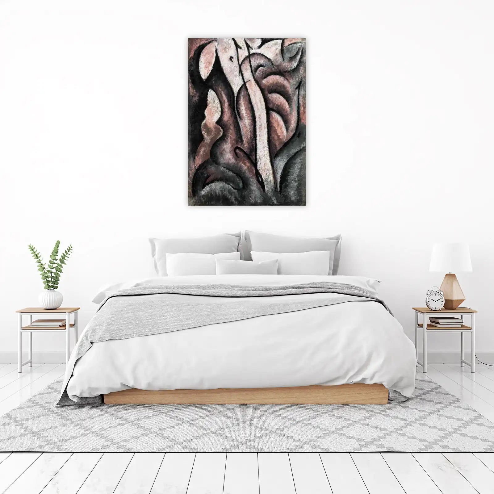 Abstract Curves Mid-Century Modern Wall Art