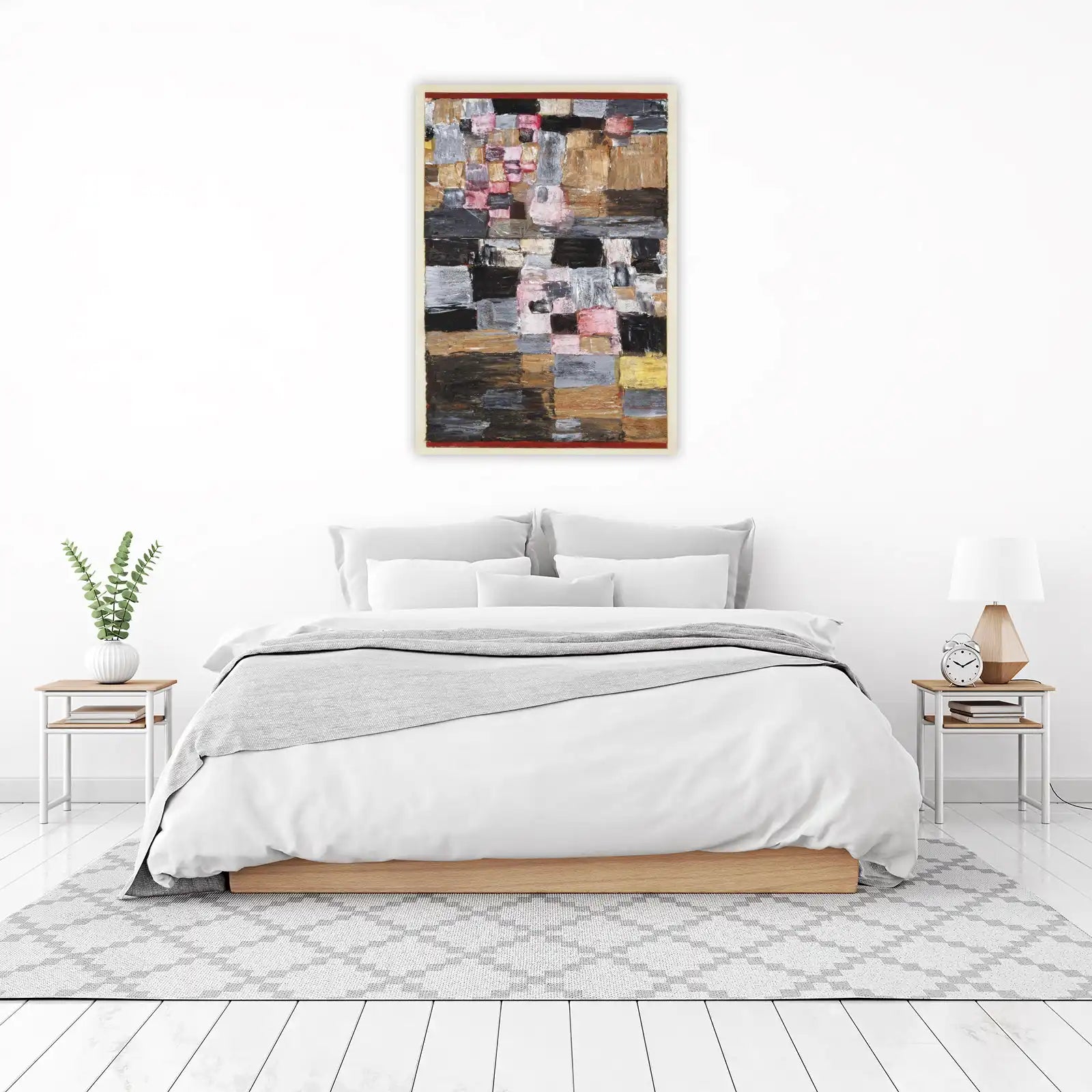 Textured Abstract Geometric Wall Art