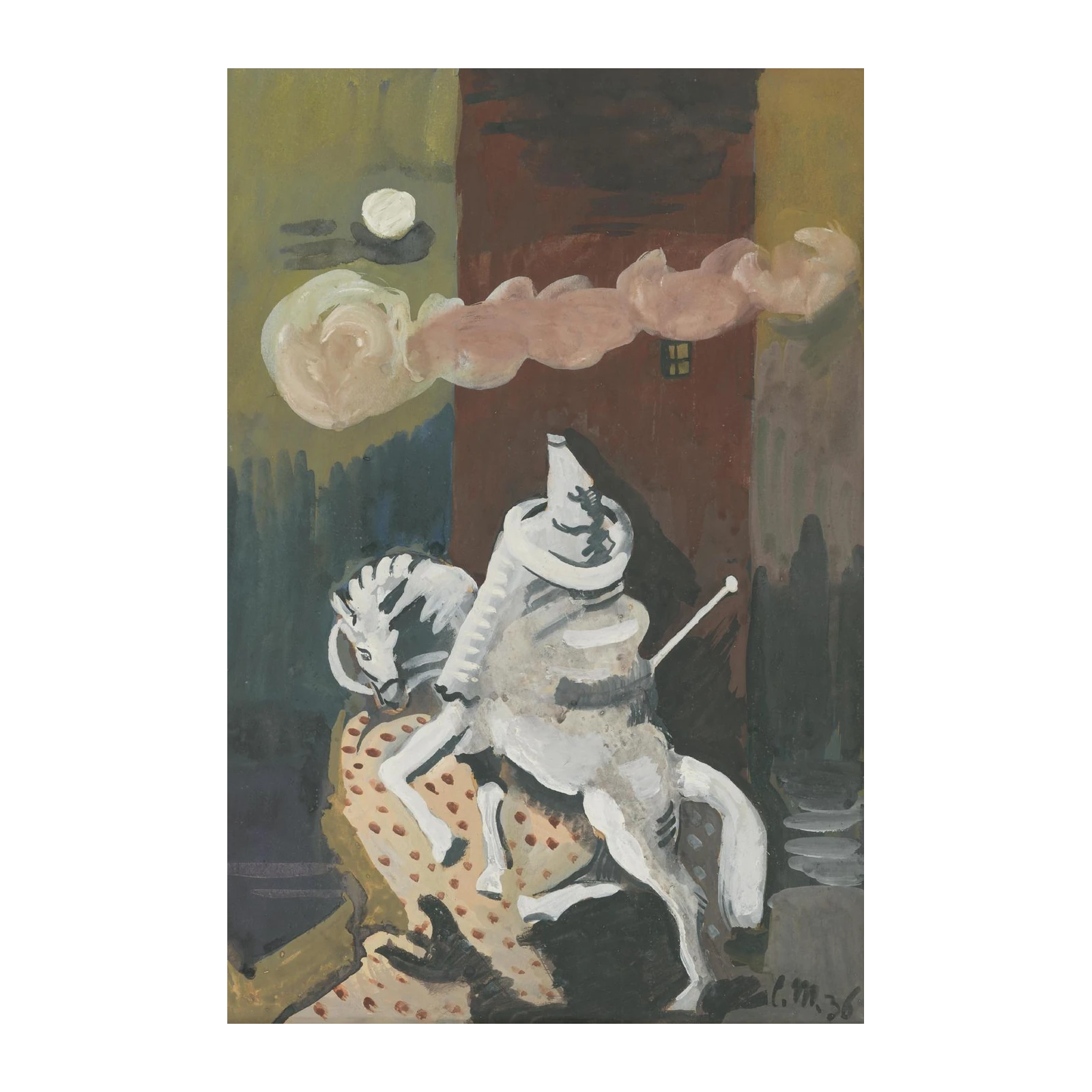Surreal Knight on Horse Wall Art