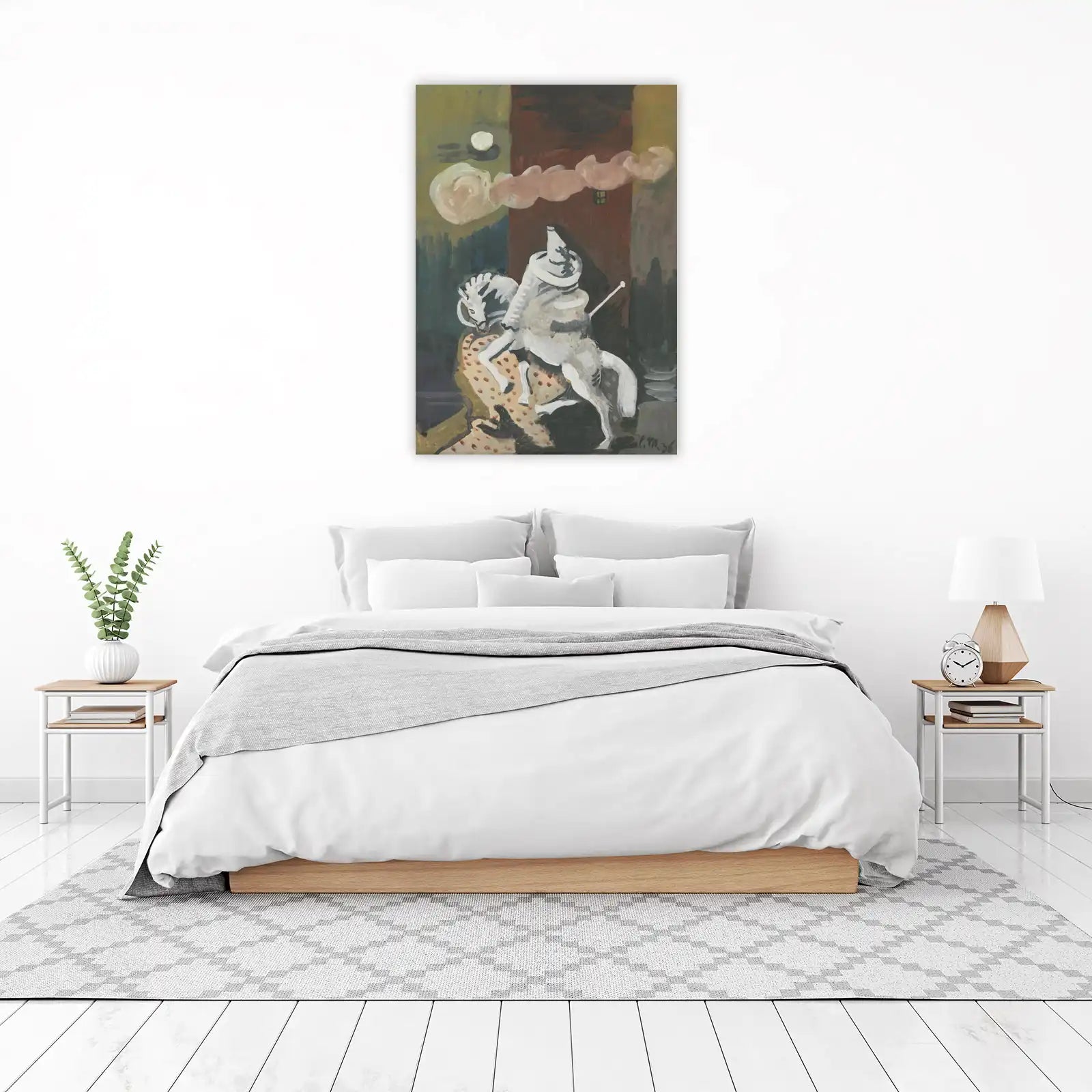 Surreal Knight on Horse Wall Art
