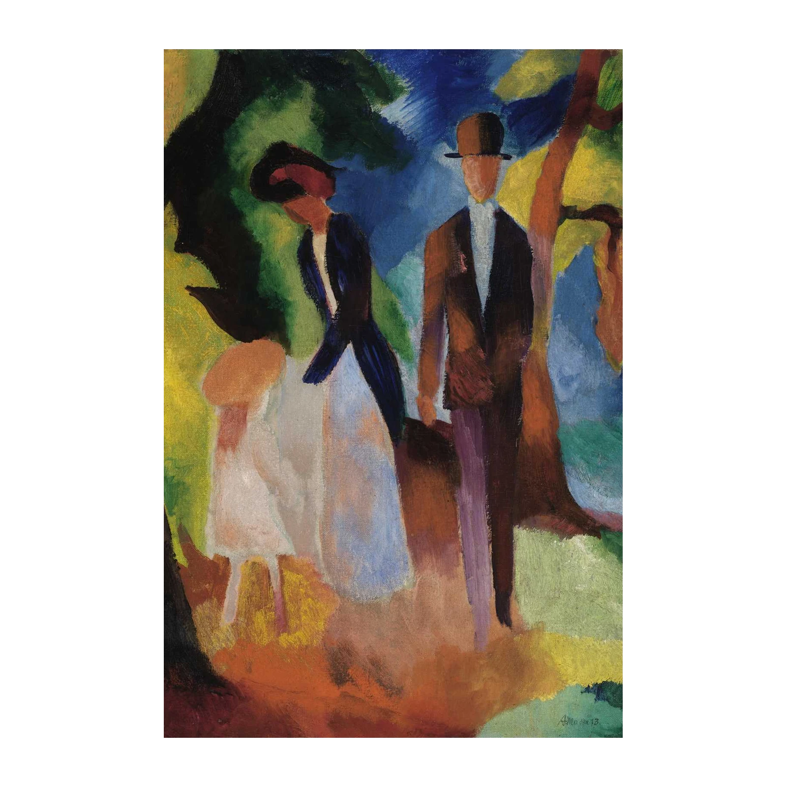 Vibrant Park Scene Family Wall Art
