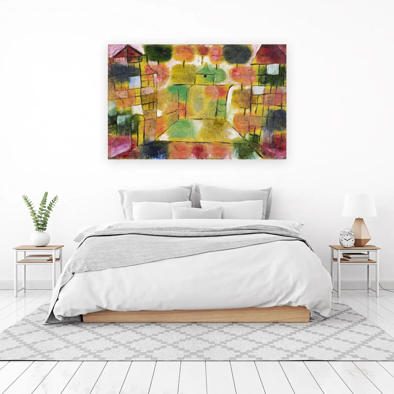 Vibrant Abstract Cityscape Wall Art