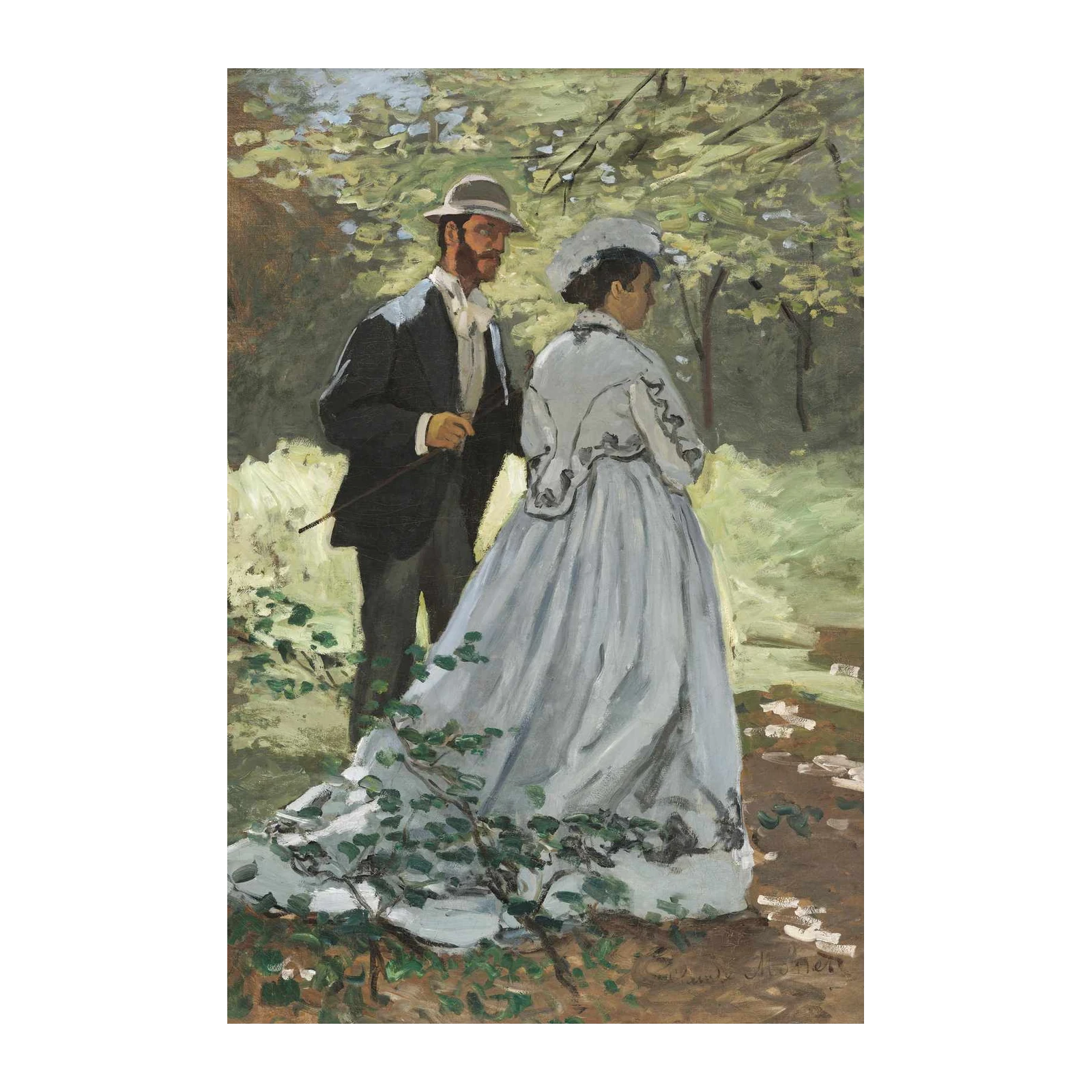 Couple in a Garden Impressionist Wall Art