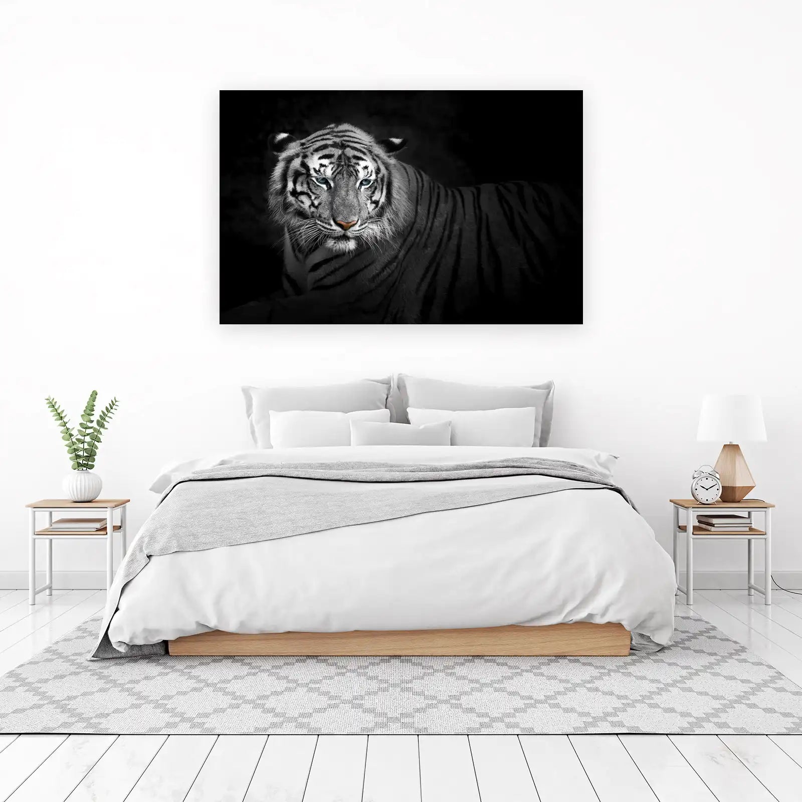 Majestic White Tiger Eye Wall Art