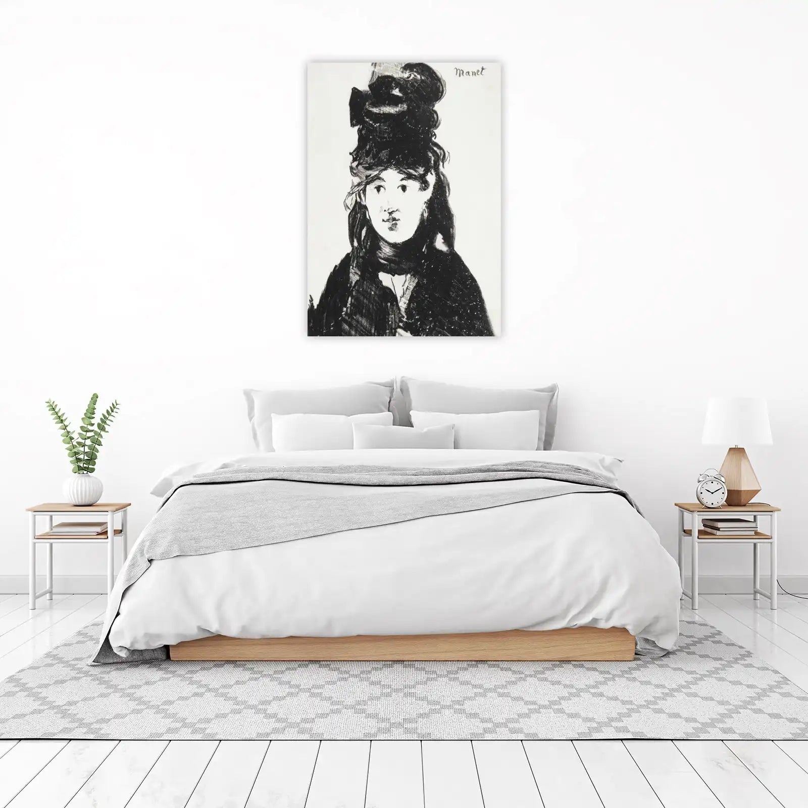 Elegant Woman Portrait Manet Style Wall Art