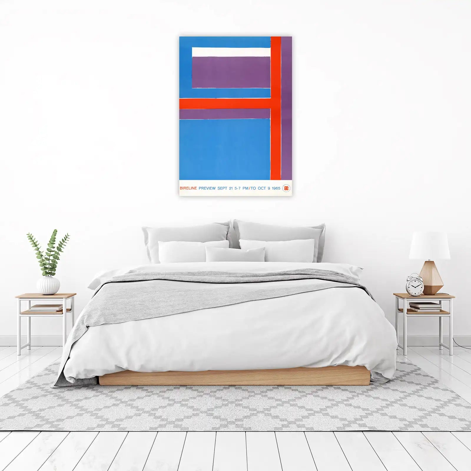 Modern Abstract Blue Purple Orange Wall Art