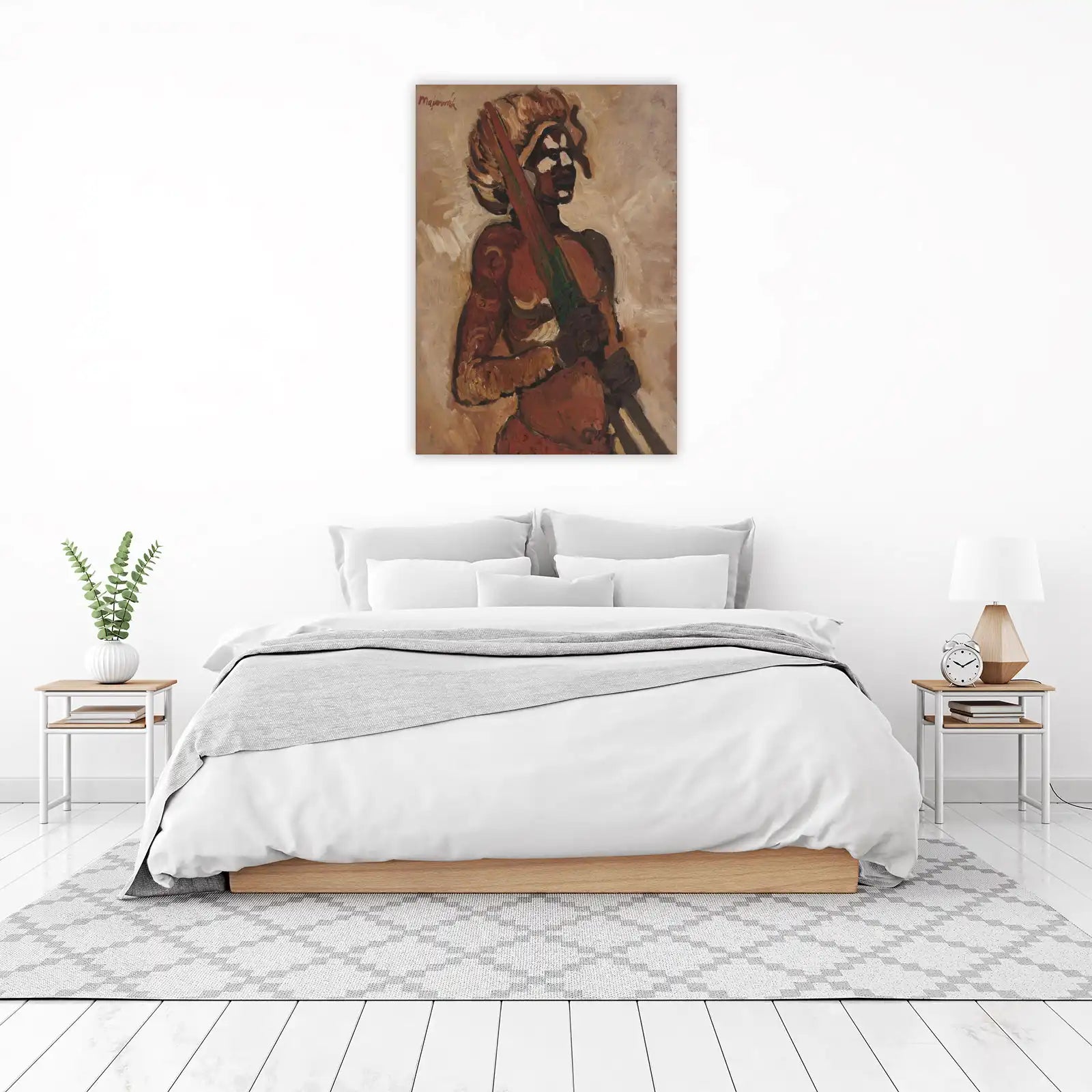 Tribal Warrior Portrait | Expressionist Wall Art