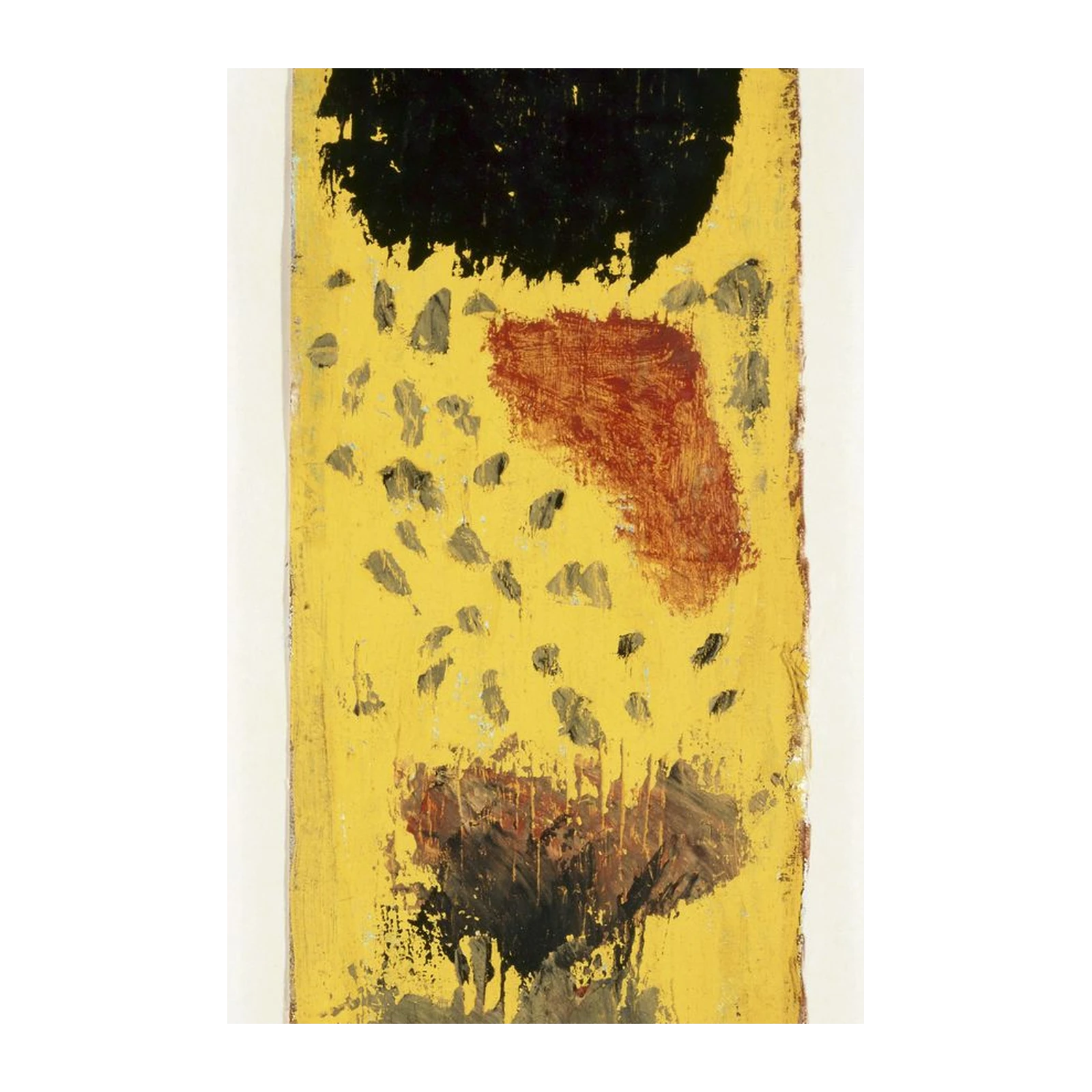 Abstract Yellow & Black Textured Wall Art