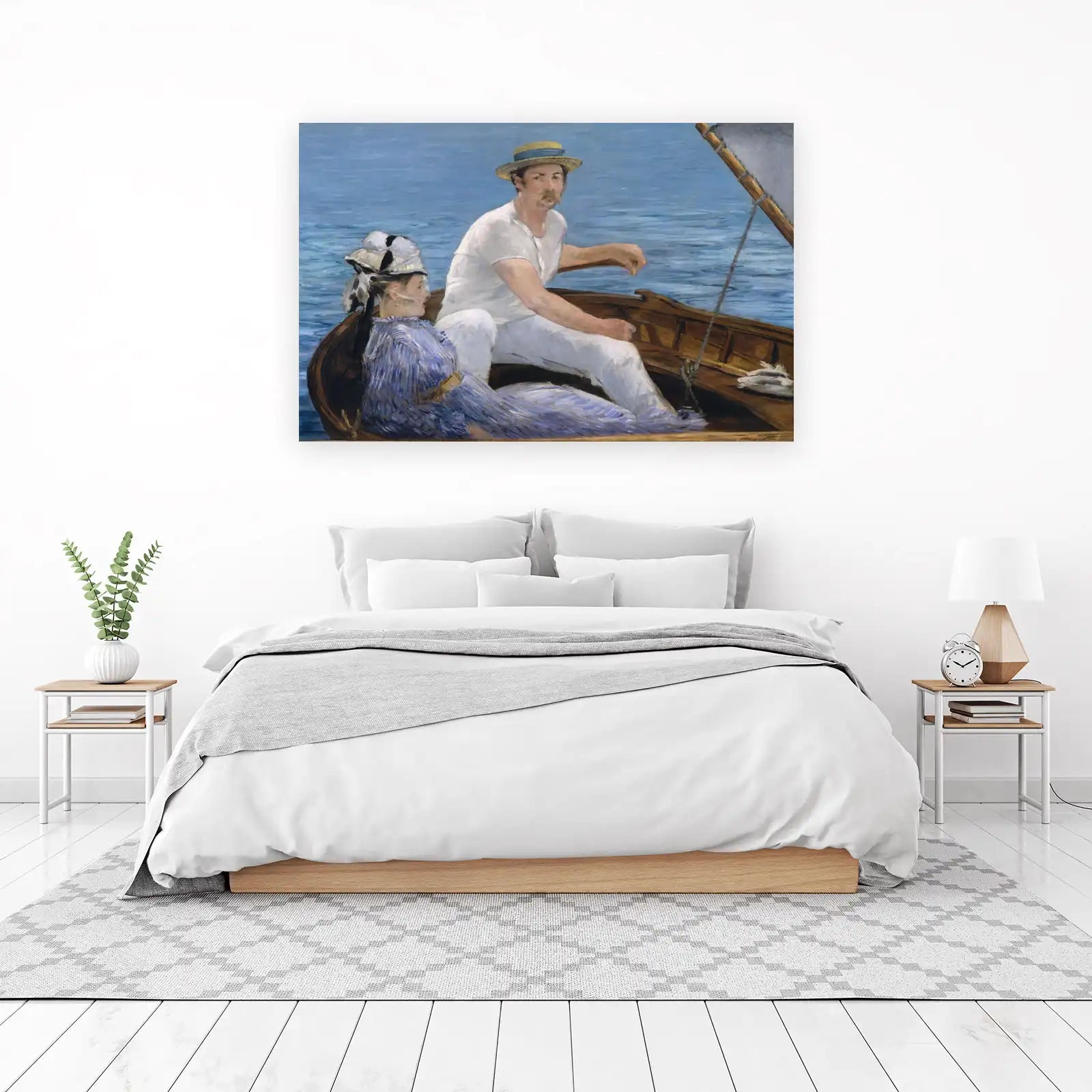 Boating Scene Impressionist Art Wall Art