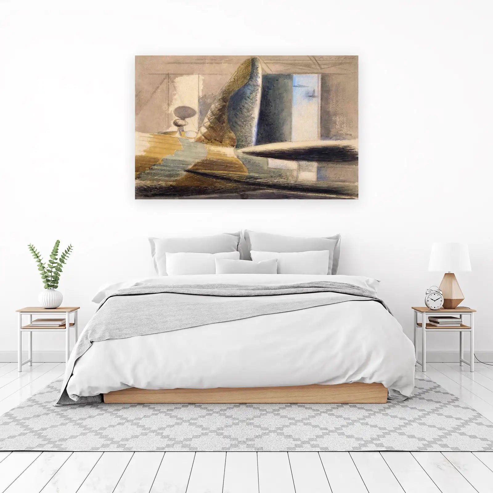 Abstract Architectural Scene Wall Art