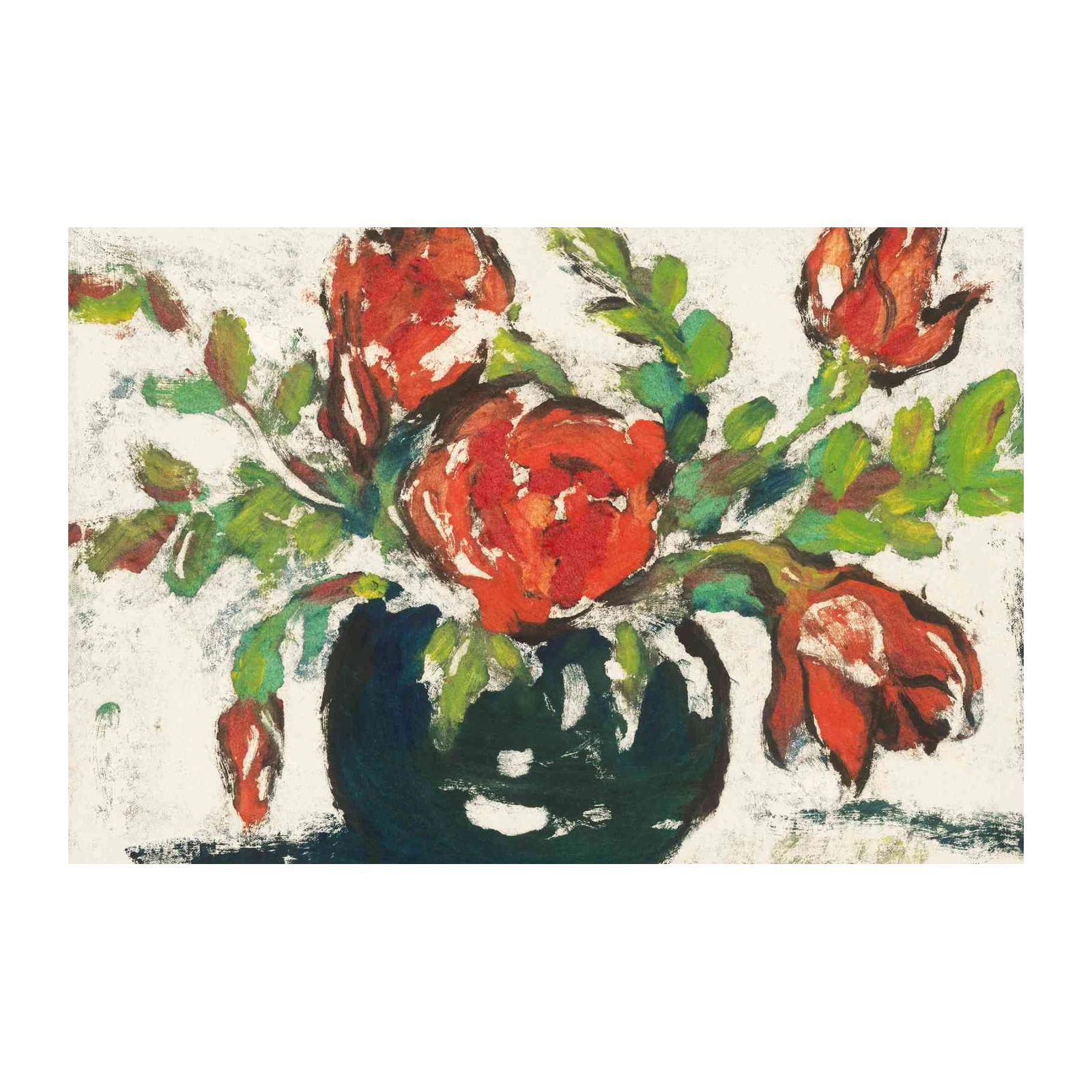 Vibrant Red Roses Bouquet Wall Art